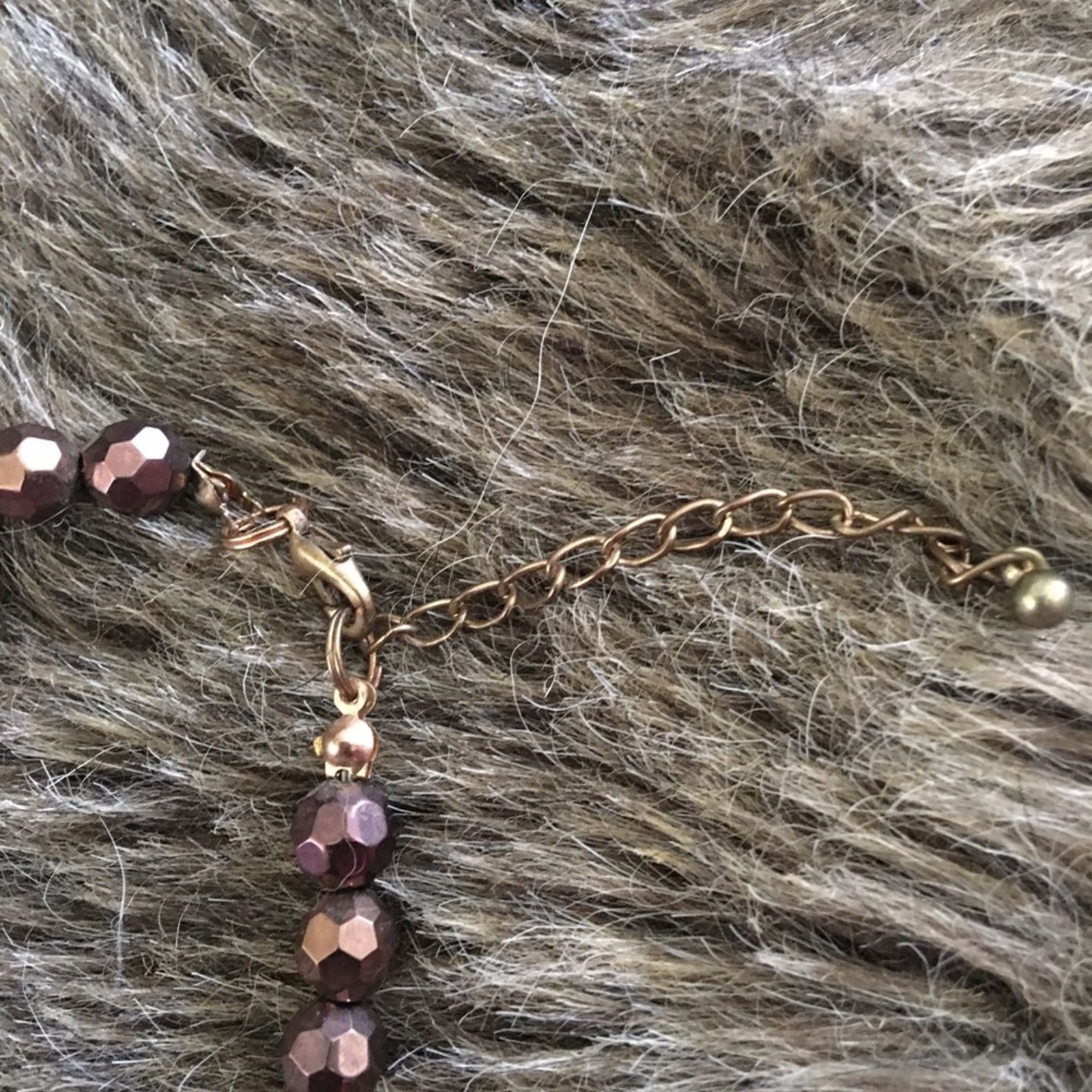 Jewelry Faceted graduated copper glass bead necklace Size ONE SIZE - 7 Thumbnail
