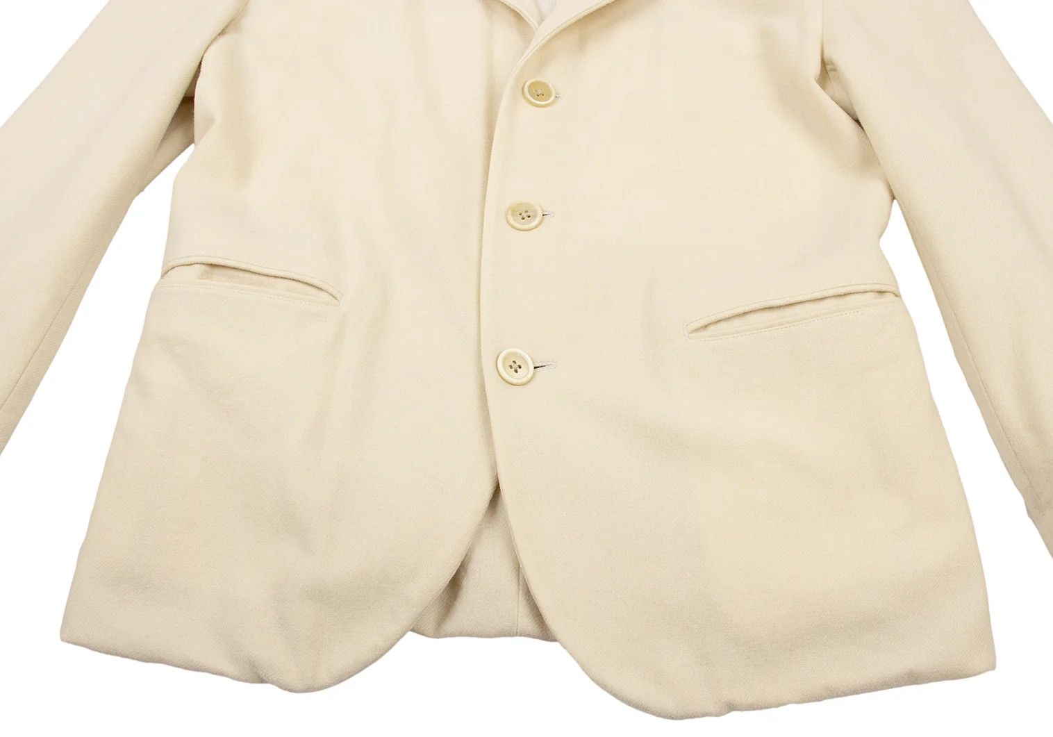 Yohji Yamamoto Yohji Yamamoto Wool 3B Jacket Cream M Size US M / EU 48-50 / 2 - 9 Thumbnail