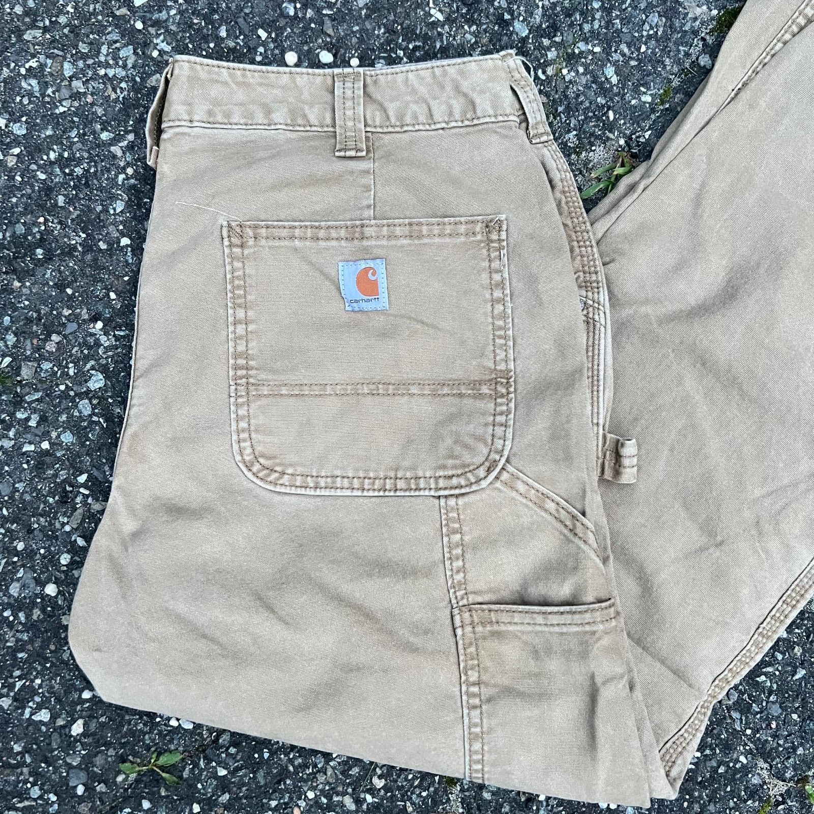 Carhartt × Vintage Vintage Y2K brown Carhartt work wear carpenter pants Size US 32 / EU 48 - 2 Thumbnail
