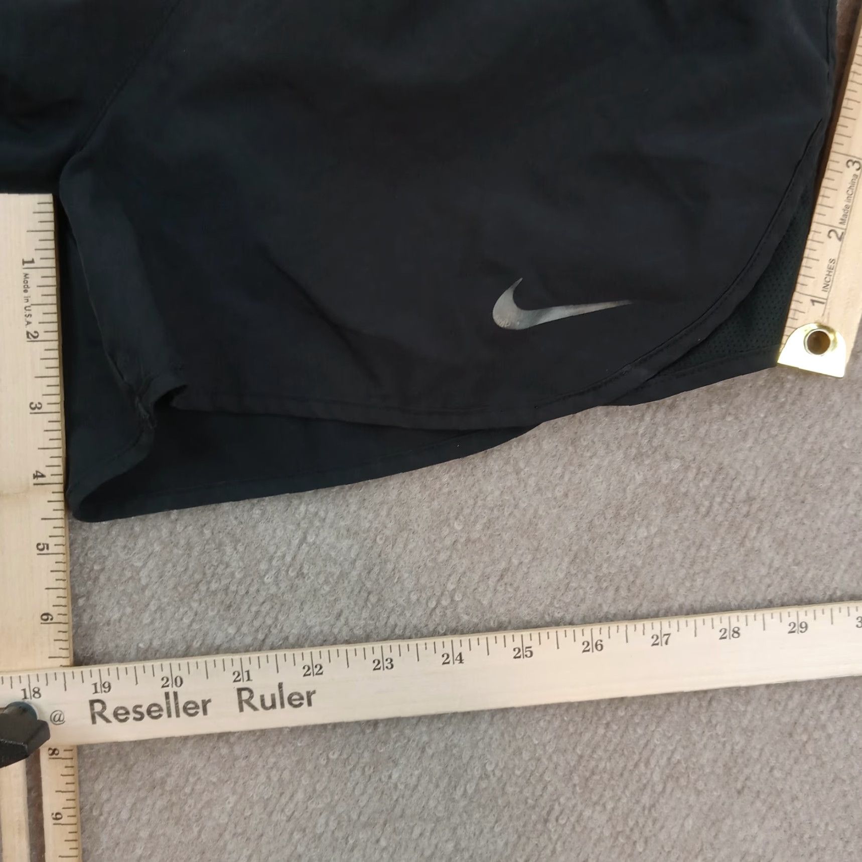 Nike Nike Dri-Fit Lined Shorts Women's Small Black Elastic Waist Drawstring Running Size 23" - 3 Thumbnail