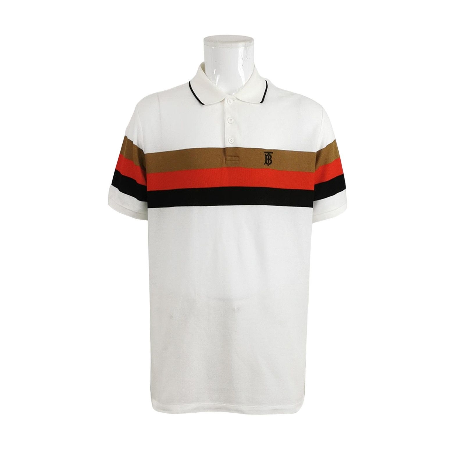 Burberry Burberry Multi Stripe TB Logo Polo Shirt L Size US L / EU 52-54 / 3 - 1 Thumbnail