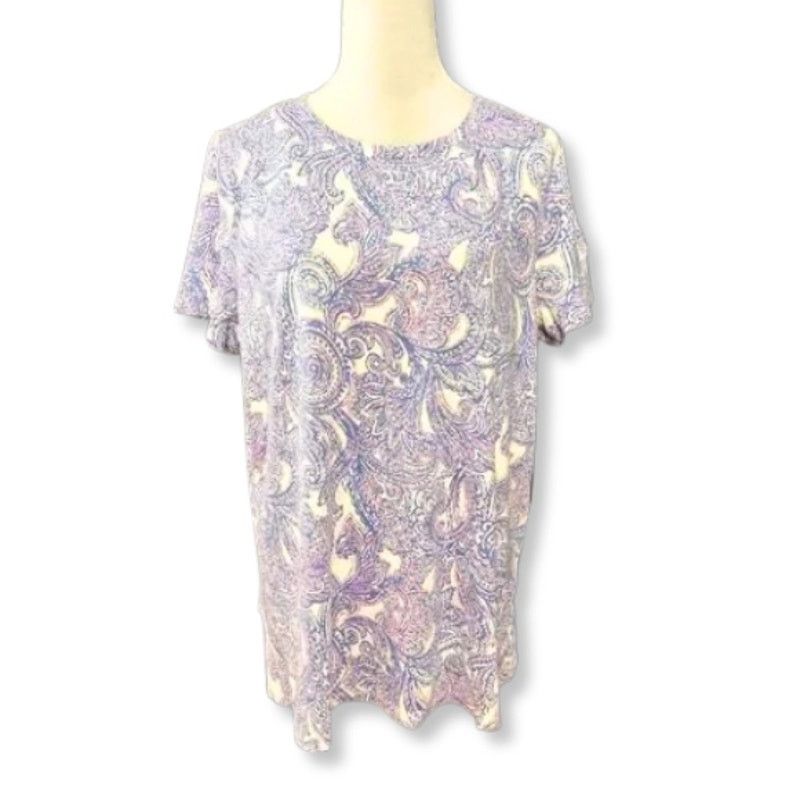 Jones New York Jones New York Paisley Blouse Blue Purple Women's 1X NWT Size XL / US 12-14 / IT 48-50 - 2 Thumbnail