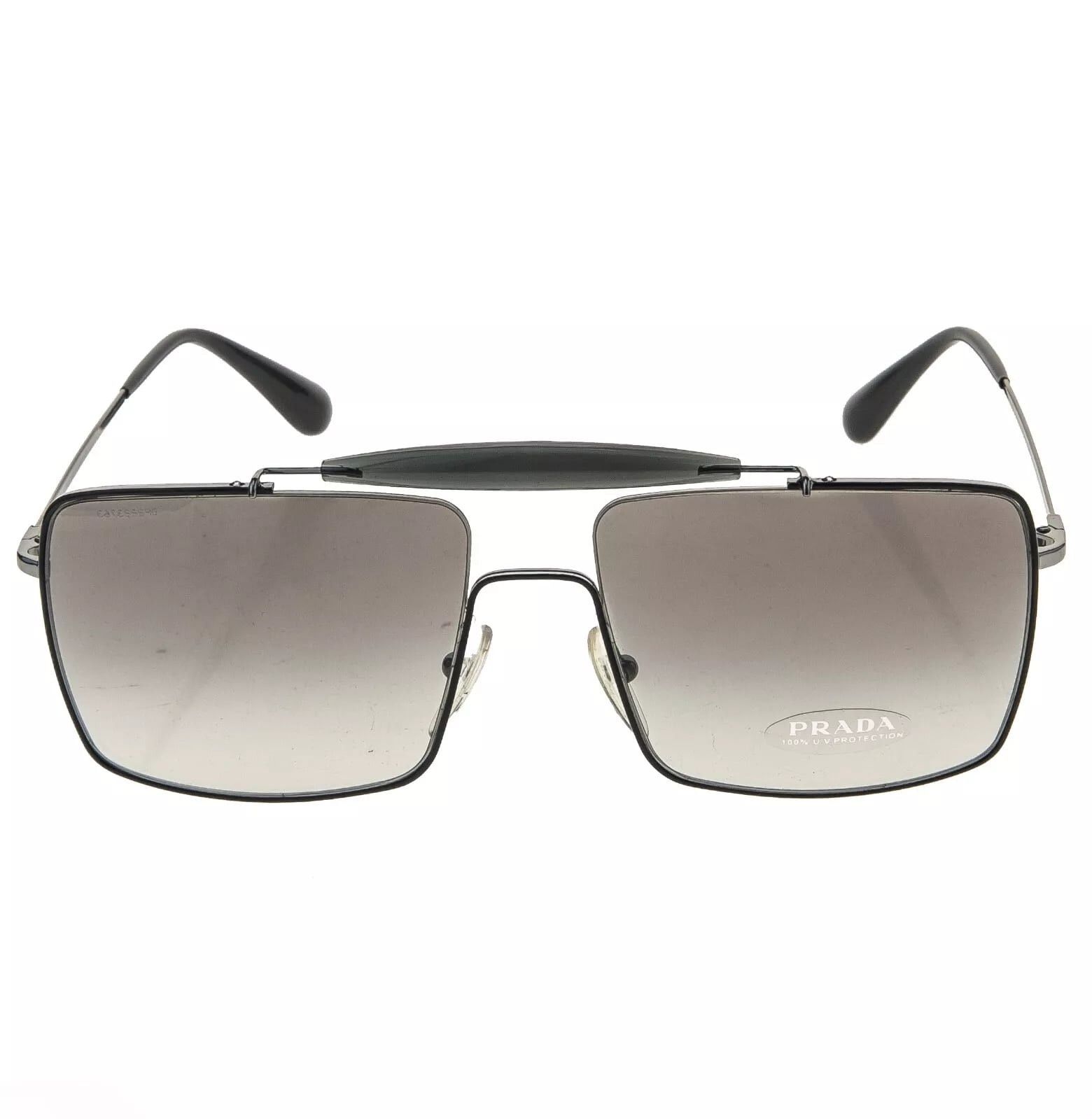 Prada PRADA Square Aviator PR57SS Ruthenium Black Sunglasses 57S Size ONE SIZE - 5 Thumbnail