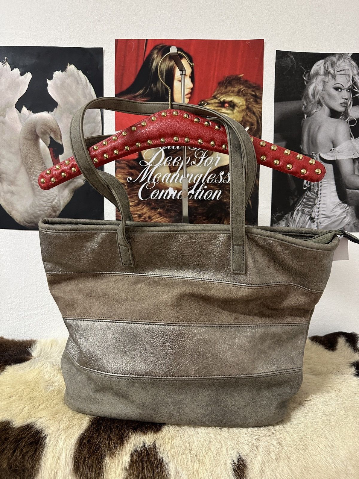 Vintage Vintage grey metallic leatherette shoulder bag Size ONE SIZE - 3 Thumbnail