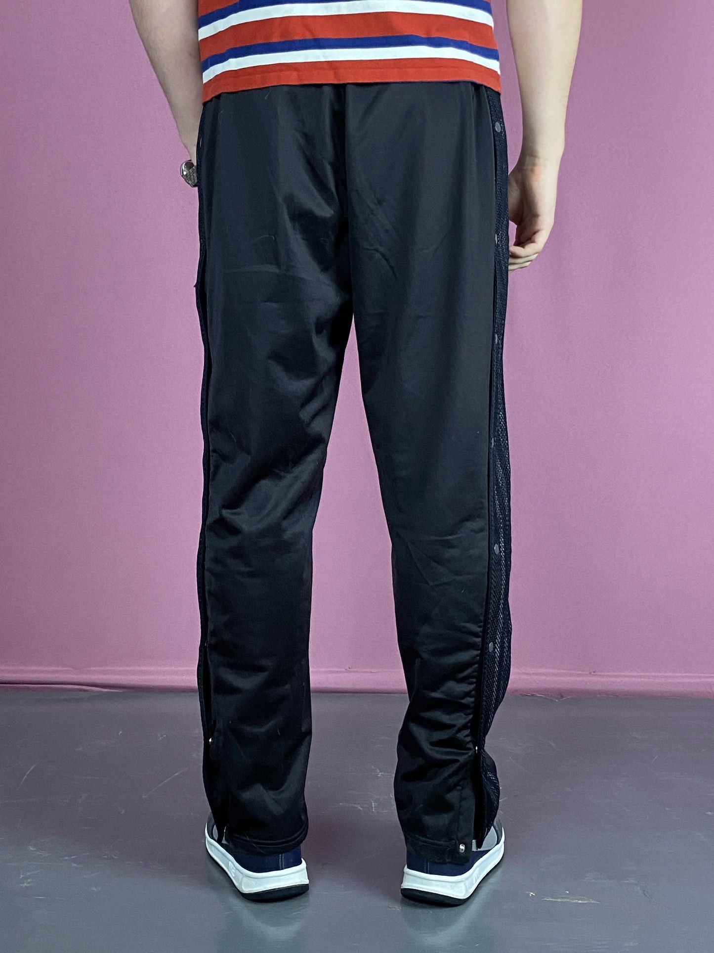 Adidas × Vintage 90s Adidas Vintage Men's Snap Tracksuit Pants - M Size US 38 / EU 54 - 3 Thumbnail