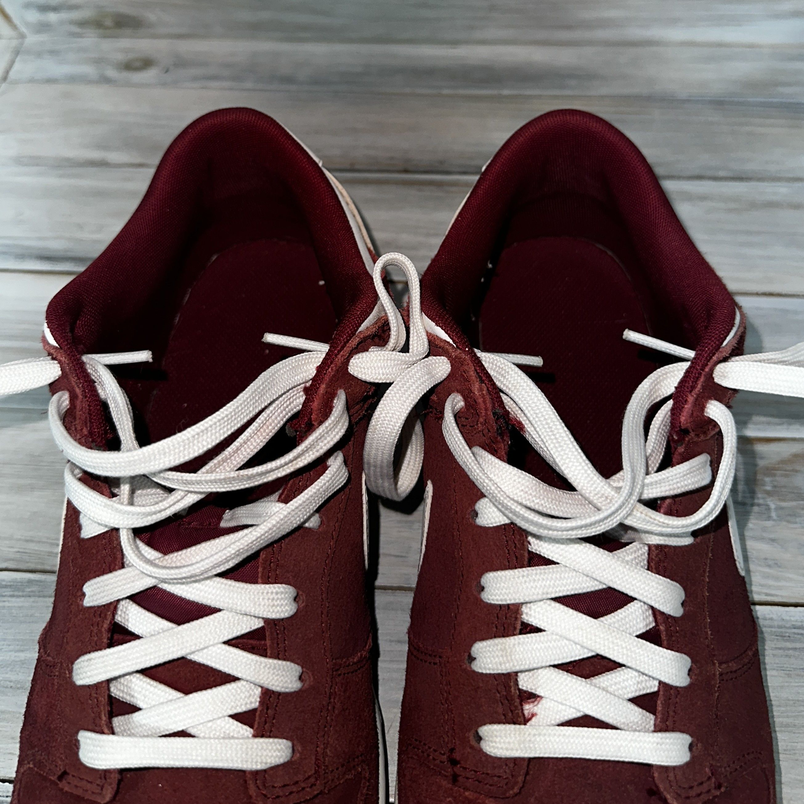 Nike Nike Dunk Low Team Red Suede Sneakers Very Rare Sport Shoes Size US 10 / EU 43 - 9 Thumbnail