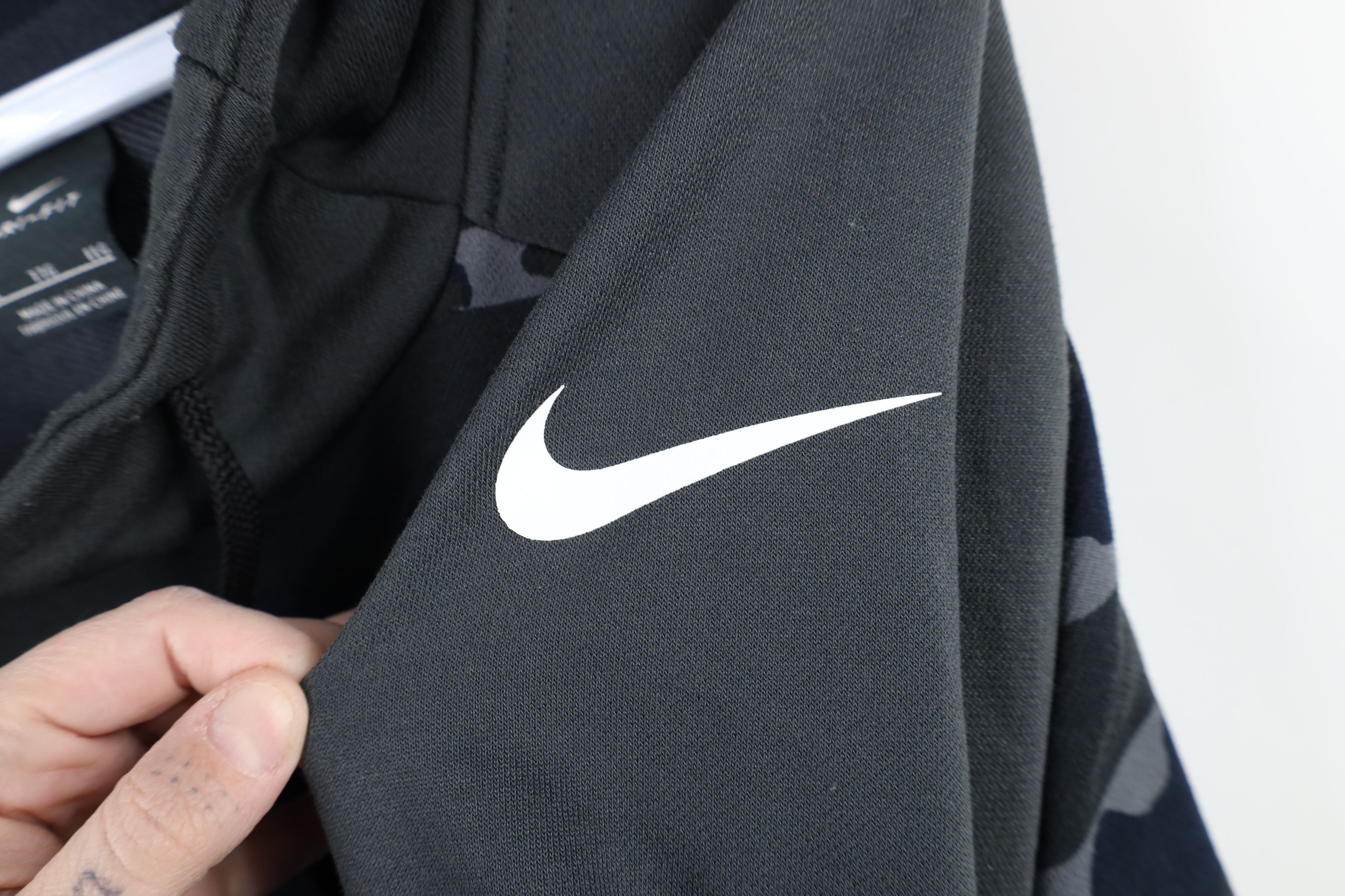 Nike × Vintage Vintage Y2K Nike Camouflage Knit Hoodie Sweatshirt Gray Size US XXL / EU 58 / 5 - 4 Thumbnail