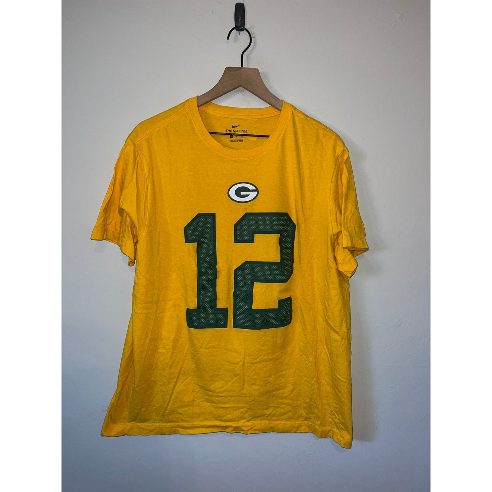 Nike Nike Aaron Rodgers Shirt Green Bay Packers Yellow Tee XL NFL Size US XL / EU 56 / 4 - 1 Thumbnail
