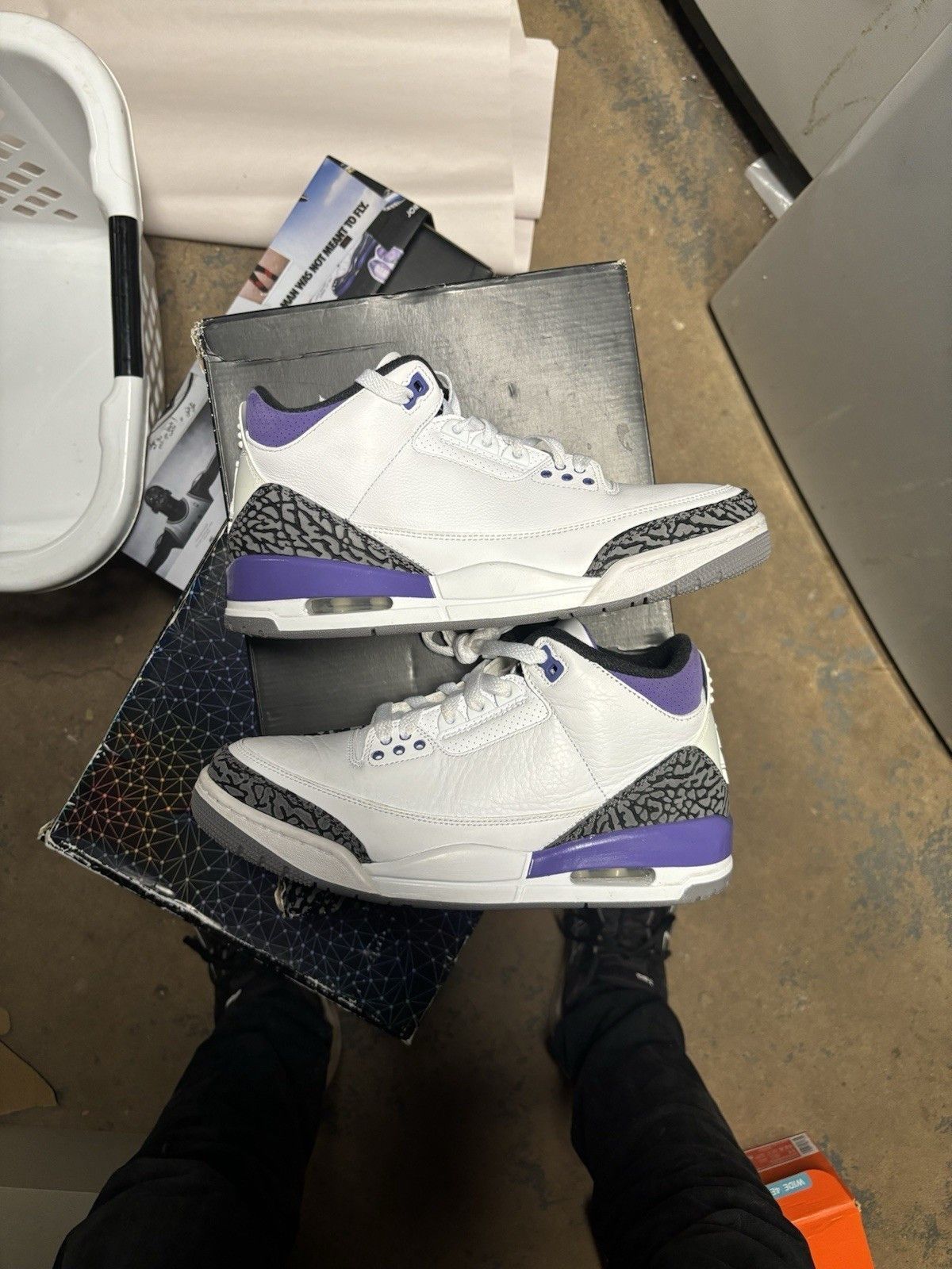 Jordan Brand Air Jordan 3 Retro Mid Dark Iris Size US 8 / EU 41 - 1 Thumbnail