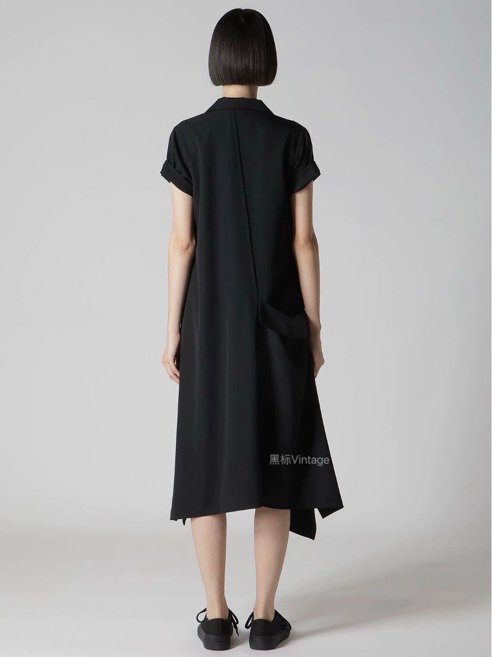 Yohji Yamamoto Yohji Yamamoto 25ss VTG Asymmetric Draped Short Sleeve Dress Size S / US 4 / IT 40 - 3 Thumbnail