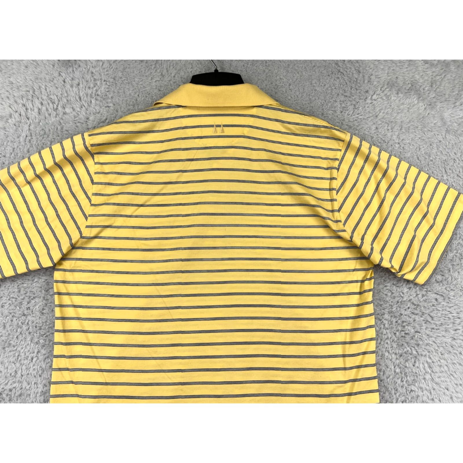 Vintage Greg Norman Polo Shirt Mens Large Yellow White Striped 100% Cotton Golf Golfer Shirt Polo Shirt Size US L / EU 52-54 / 3 - 7 Thumbnail