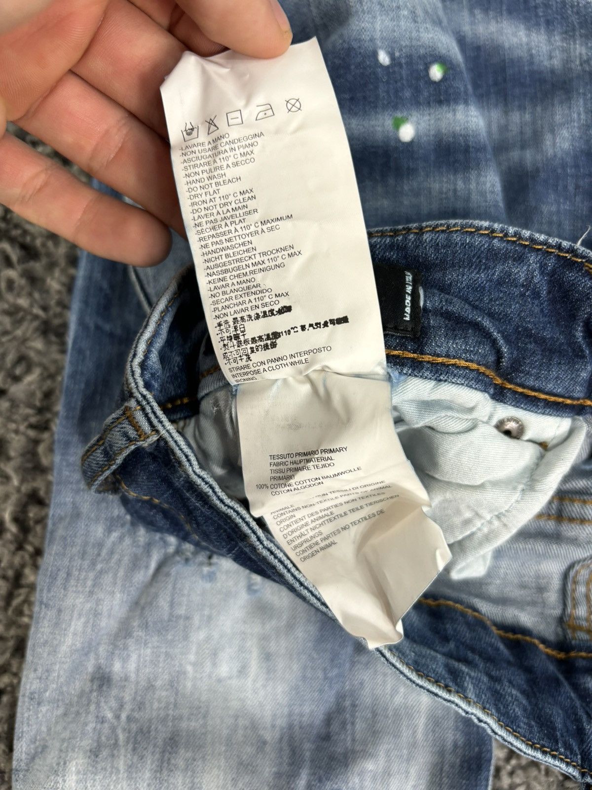 Dsquared2 Luxury Distressed Faded Denim Jeans Dsquared Hype Slim Size US 32 / EU 48 - 12 Thumbnail