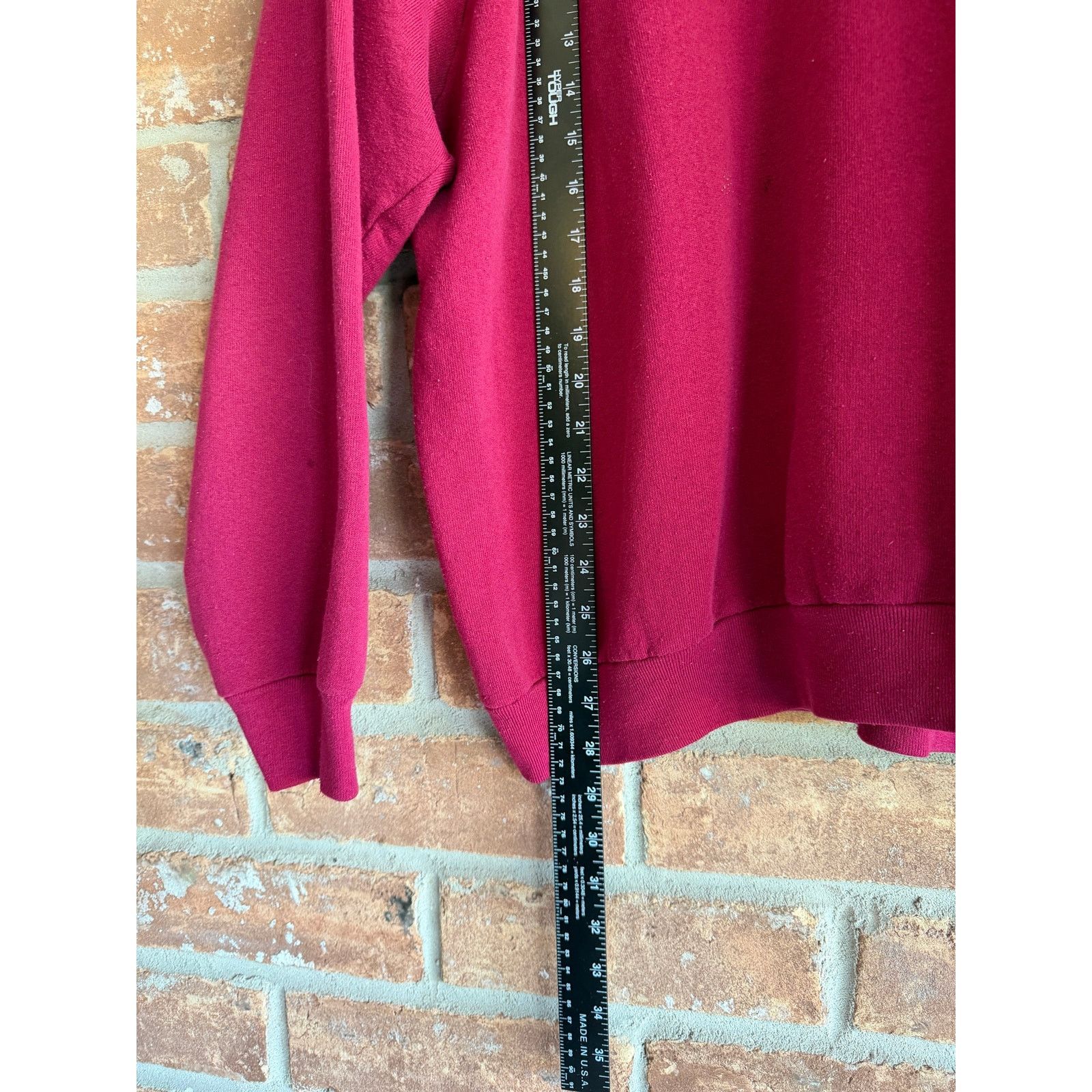 Fruit Of The Loom Vintage Burgundy Blank Crewneck Sweatshirt XL USA Size US XL / EU 56 / 4 - 4 Thumbnail