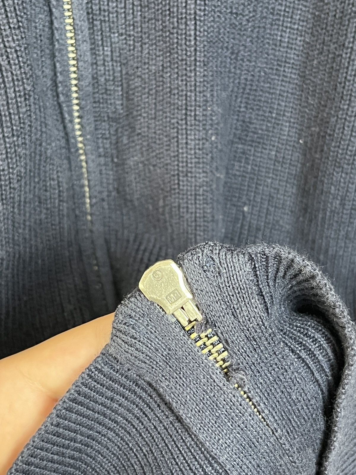 Polo Ralph Lauren × Vintage Vintage Polo ralph lauren navy Zip Up Sweater old money Size US S / EU 44-46 / 1 - 4 Thumbnail