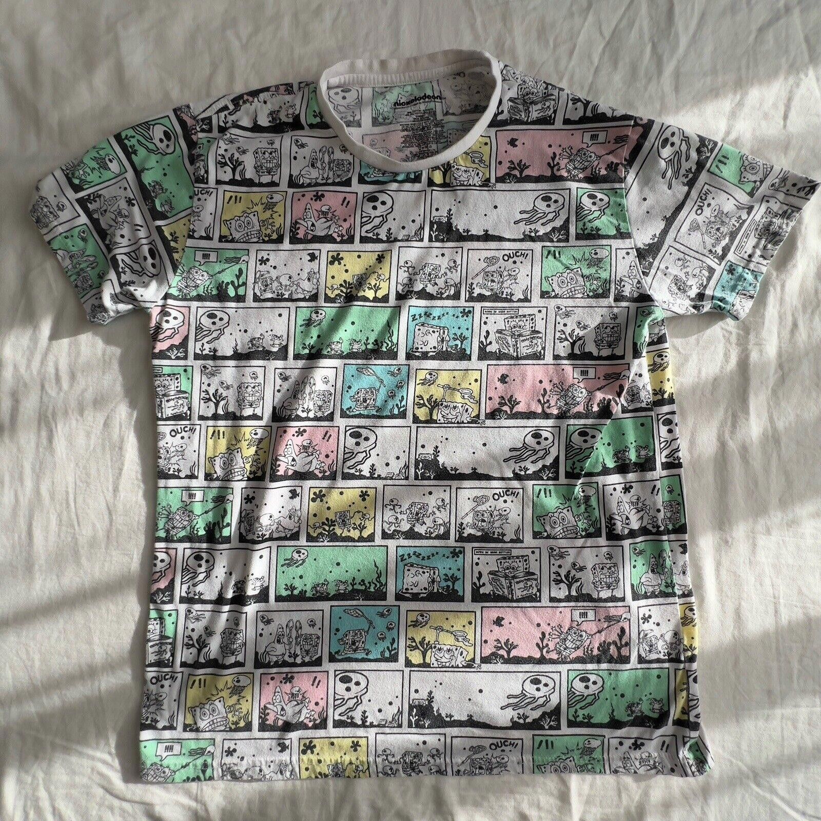 Nickelodeon Spongebob Squarepants AOP Comic Book T-Shirt Men’s L Size US L / EU 52-54 / 3 - 1 Thumbnail