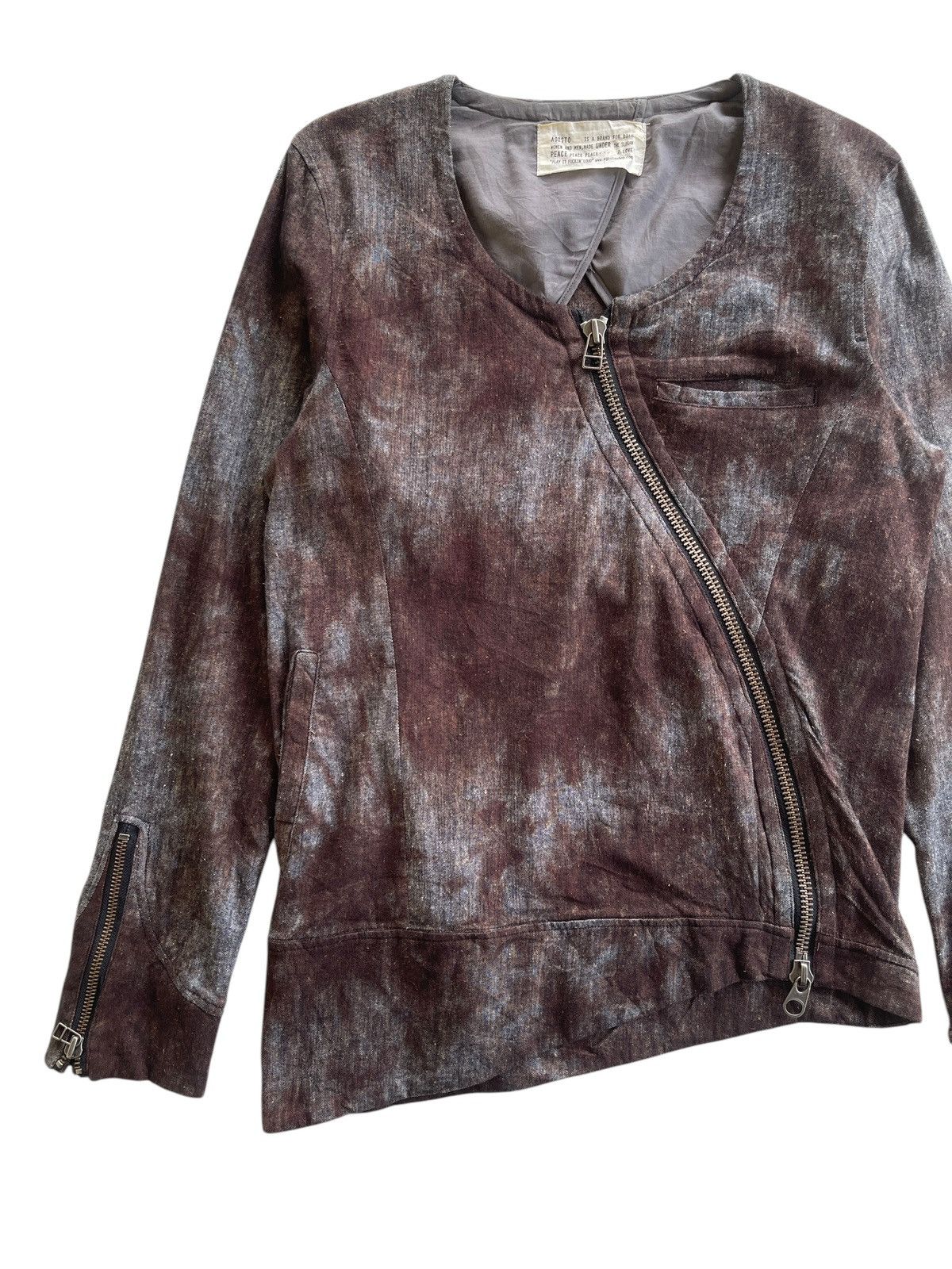 Japanese Brand Agosto Rockabilly Asymmetrical Zip Up Jacket Size US M / EU 48-50 / 2 - 7 Thumbnail