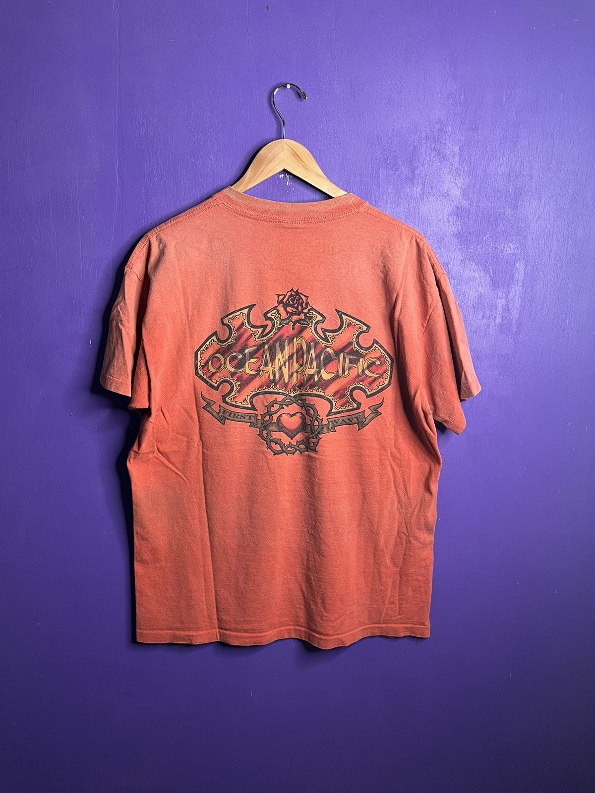 Ocean Pacific × Vintage Vintage 90s ocean pacific faded logo t-shirt Size US L / EU 52-54 / 3 - 2 Thumbnail