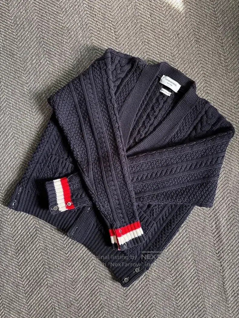Thom Browne Thom Browne Textured knit cardigan Size US M / EU 48-50 / 2 - 1 Thumbnail