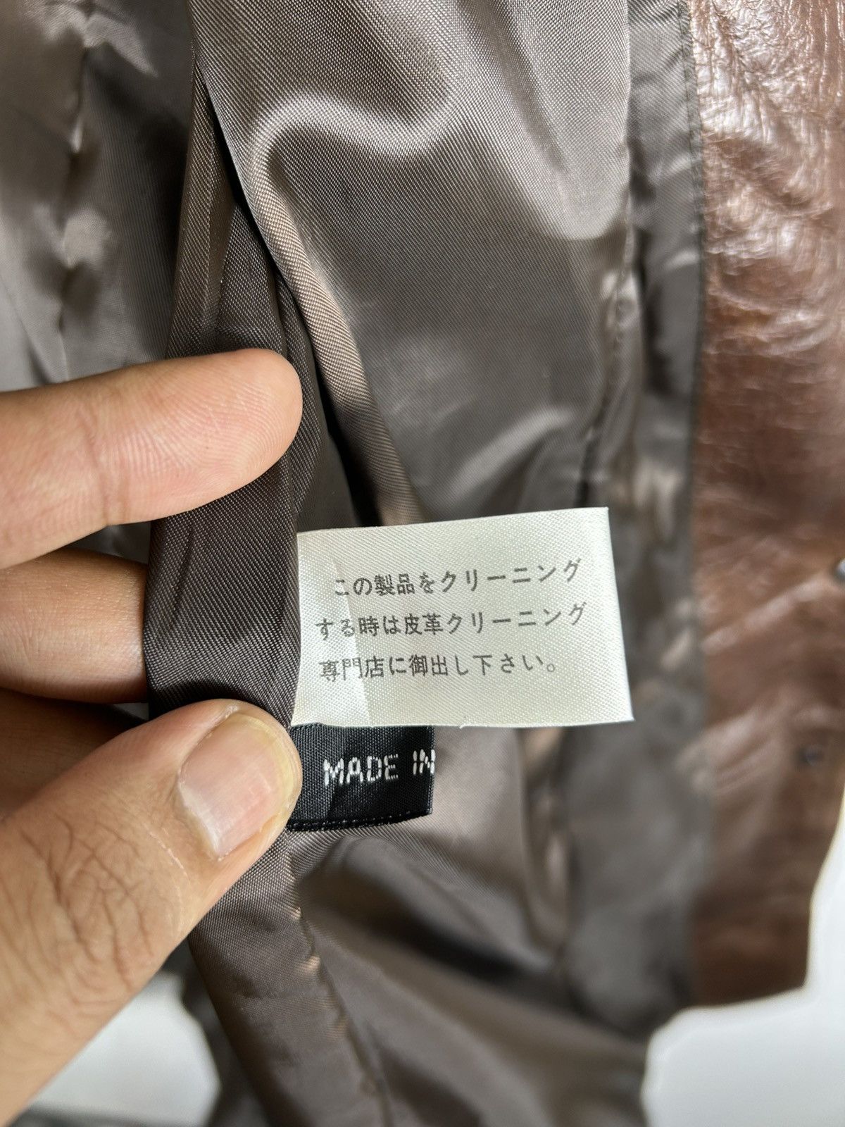 Japanese Brand × Vintage ⚡️Vintage Jha-Jha Club Button Leather Long Coat Jacket Size S / US 4 / IT 40 - 10 Thumbnail