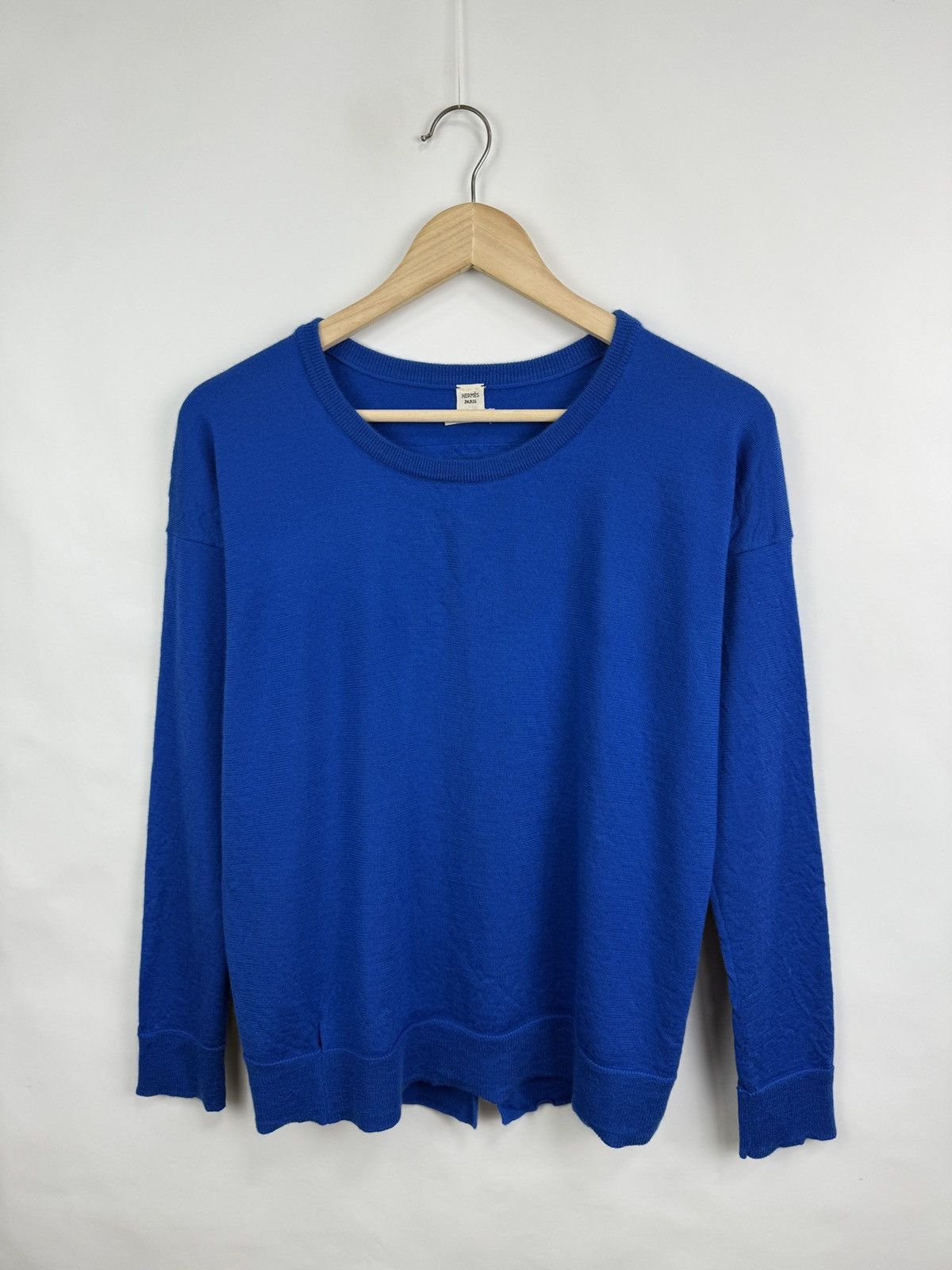 Hermes 🇮🇹 Hermes Paris 100% Cashmere Sweater with Back Slit Italy Size XS / US 0-2 / IT 36-38 - 2 Thumbnail