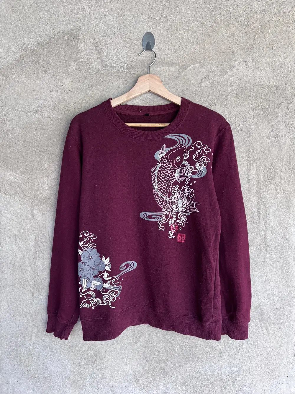 Japanese Brand Sukajan Koi Fish Sweatshirt Size US S / EU 44-46 / 1 - 2 Thumbnail