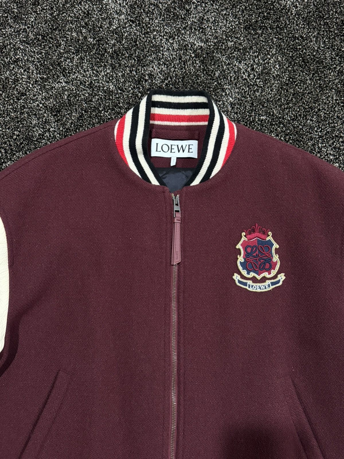 Loewe Loewe Floral Herbarium Embroider Leather/Wool Varsity Jacket Size US L / EU 52-54 / 3 - 8 Thumbnail