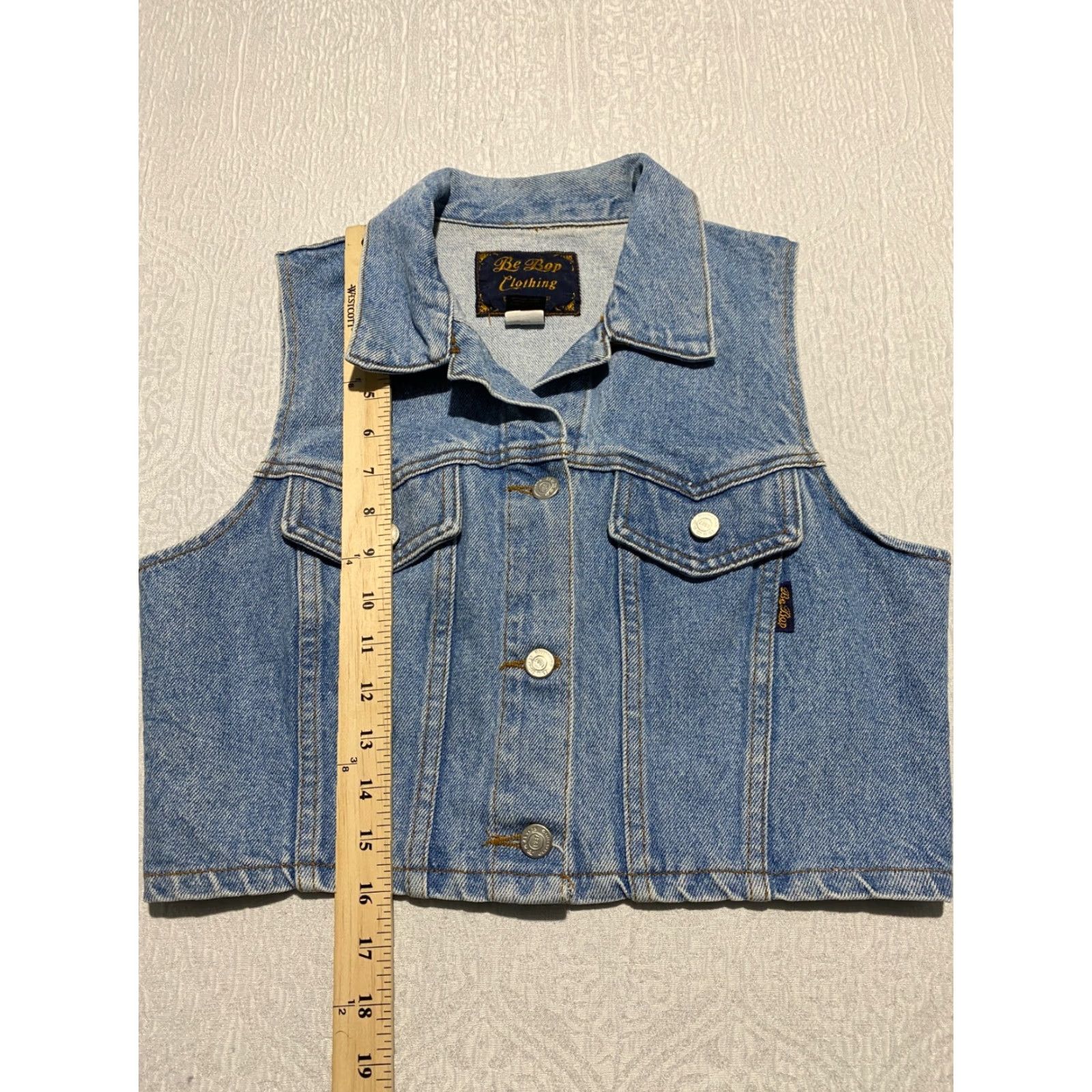 Vintage VINTAGE Be Bop Clothing Vest Denim Blue Cut Off Sleeveless Pockets Womens M Denim Vest Lining Cotton United States Punk Grunge USA Size M / US 6-8 / IT 42-44 - 5 Thumbnail