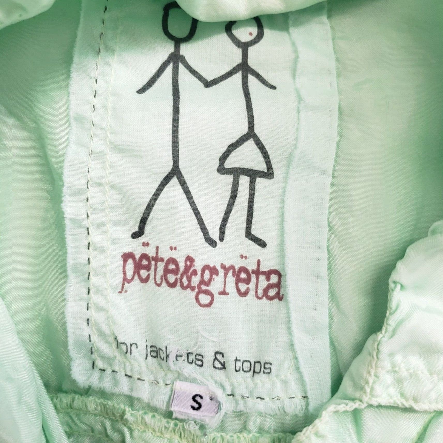 Vintage Pete & Greta Womens Button-Up Shirt Sz Small Solid Green Long Sleeve Front Cupro Size S / US 4 / IT 40 - 6 Thumbnail