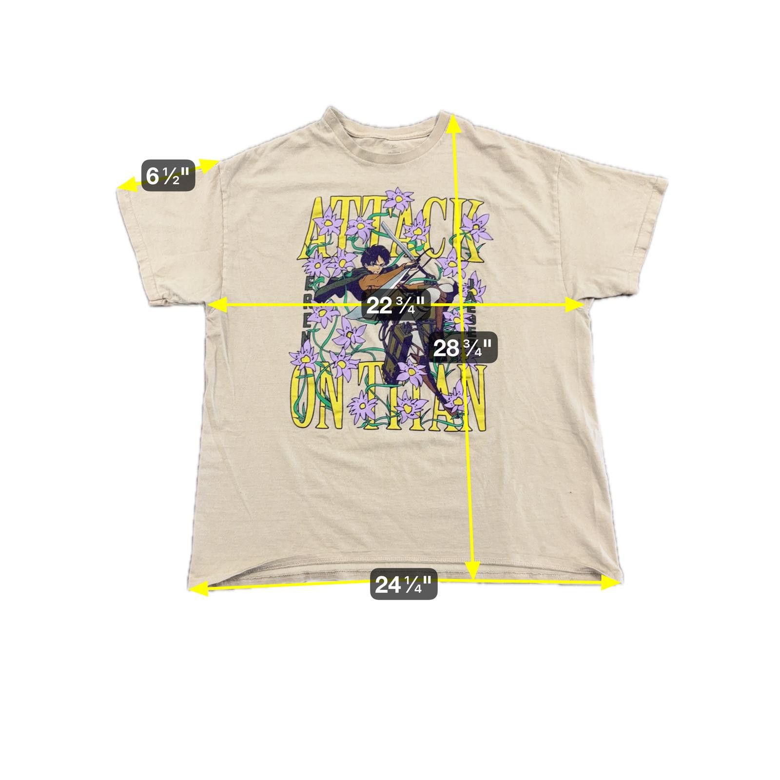 Designer Attack on Titan Season 2 Eren Jaeger Anime T-Shirt - XL Size US L / EU 52-54 / 3 - 5 Thumbnail