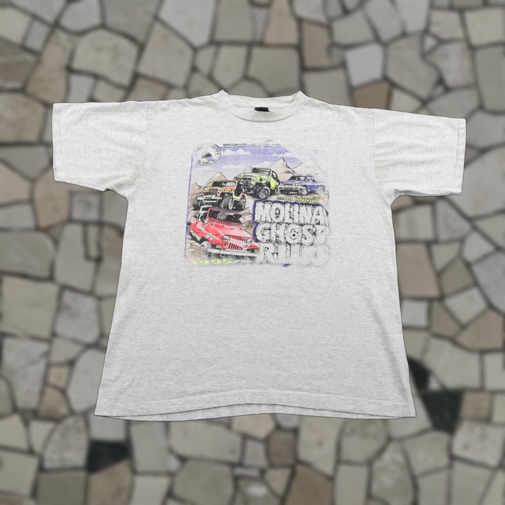Vintage VINTAGE Molina Ghost Run Shirt Mens XL Gray 4x4 Off Road Trucks Jeep 1995 90s Size US XL / EU 56 / 4 - 1 Thumbnail