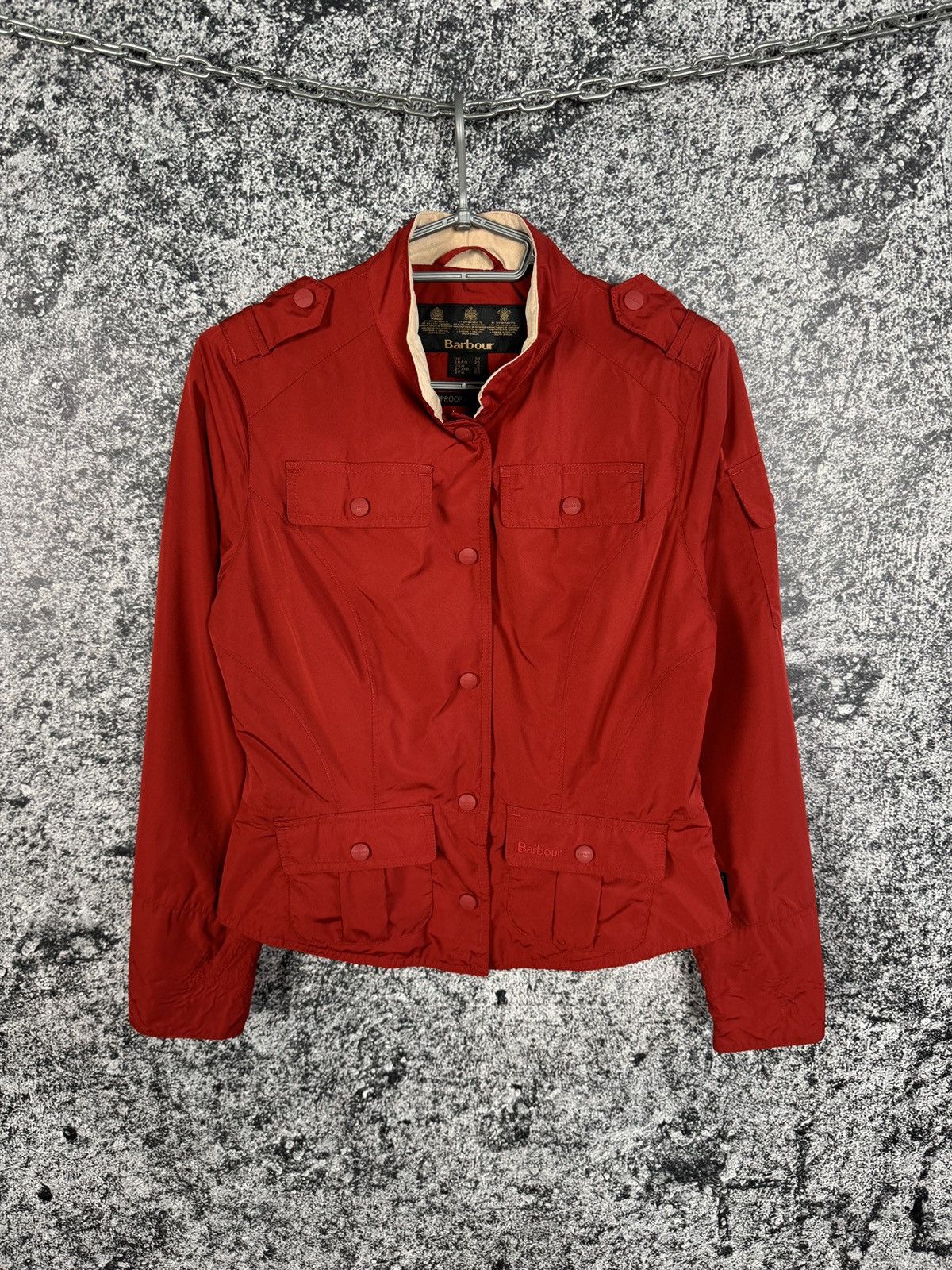 Barbour Barbour Featherweight Peplum Waterproof Jacket Red UK 10 Size M / US 6-8 / IT 42-44 - 1 Thumbnail