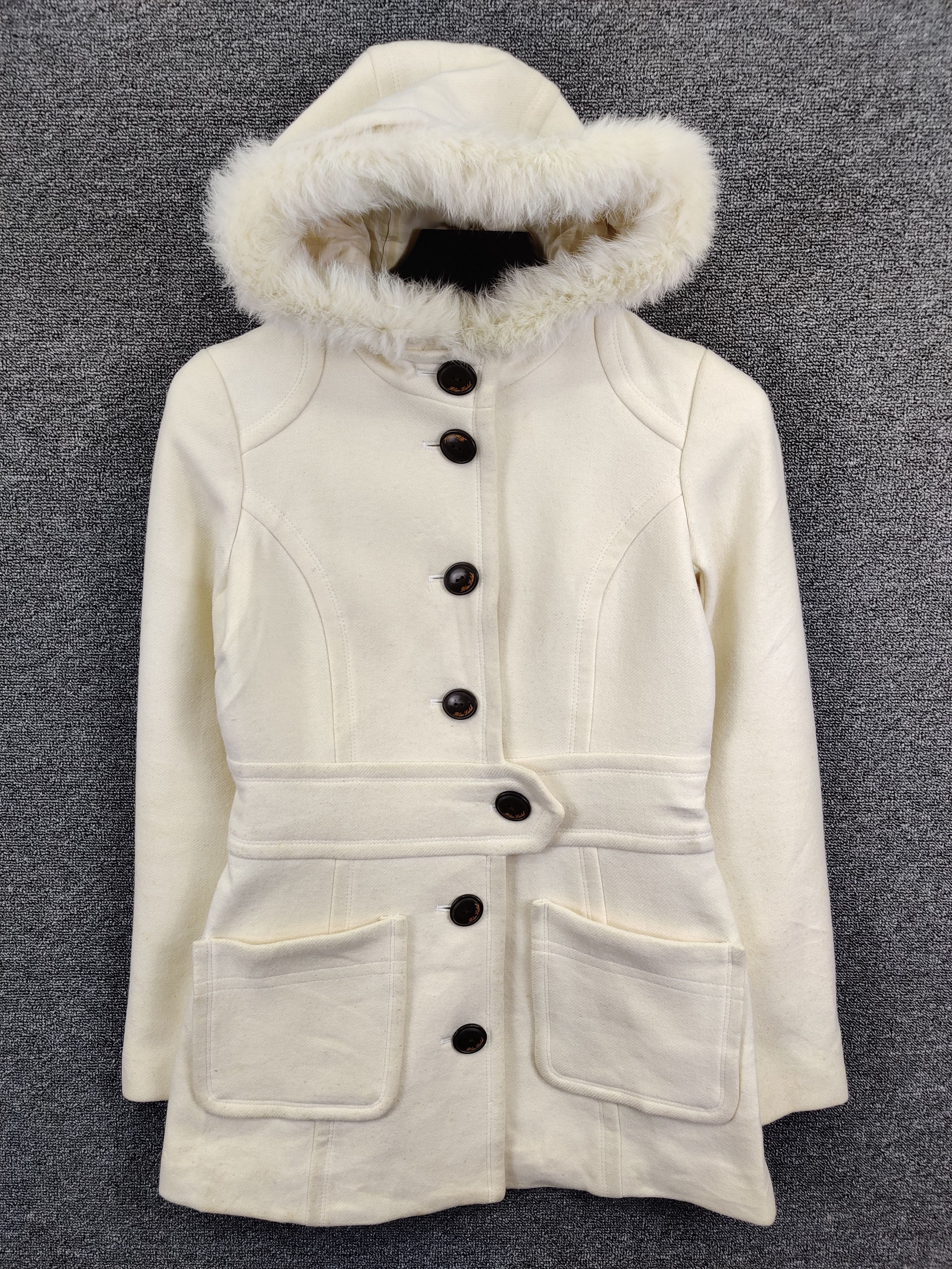 Burberry Burberry London Blue Label Wool Rabbit Fur Coat Size S / US 4 / IT 40 - 1 Thumbnail