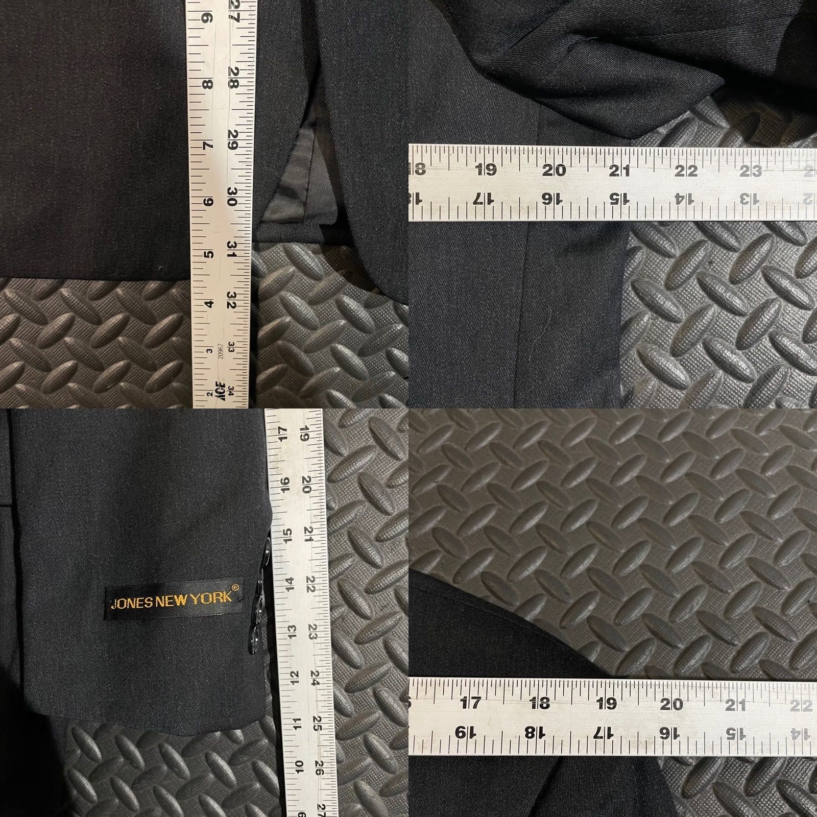 Jones New York NWT Jones New York Strawbridges Black Button Up Blazer Men's 40R Regular Black Mens Blazer Sport Coat Size 40R - 8 Thumbnail