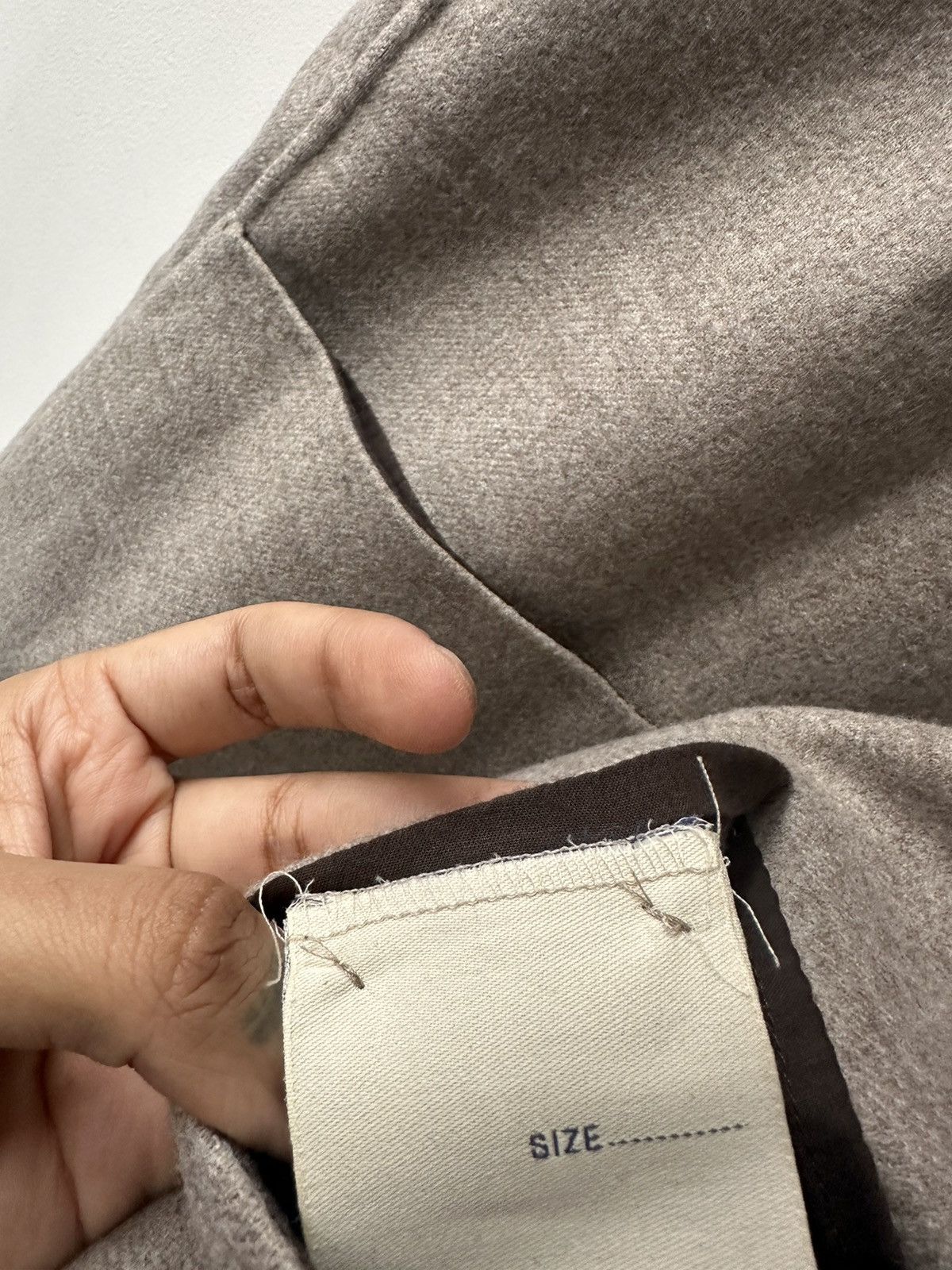 Stoffa Stoffa REVERSIBLE VEST Brown Cream Brushed Merino Wool Size US M / EU 48-50 / 2 - 8 Thumbnail