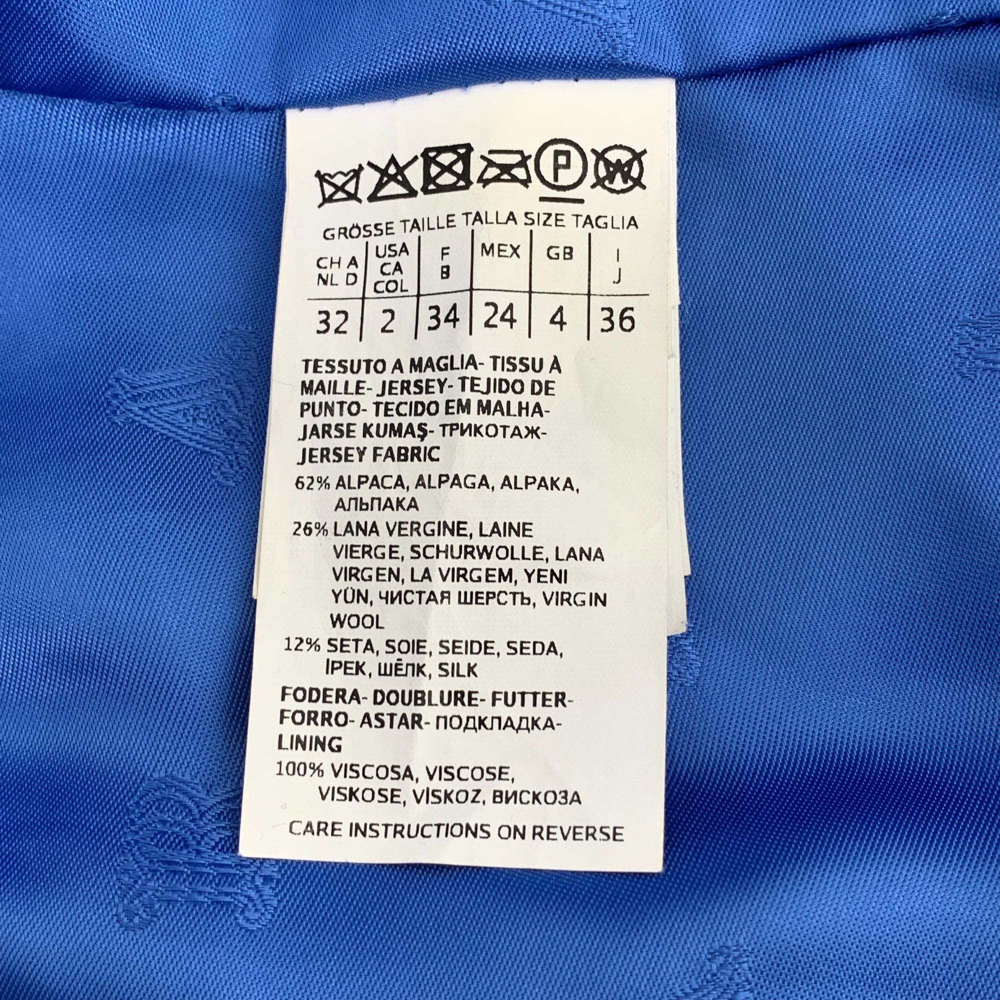 Max Mara Max Mara Teddy Alpaca Wool Blend Double-Breasted Blue Coat S Size XS / US 0-2 / IT 36-38 - 4 Thumbnail