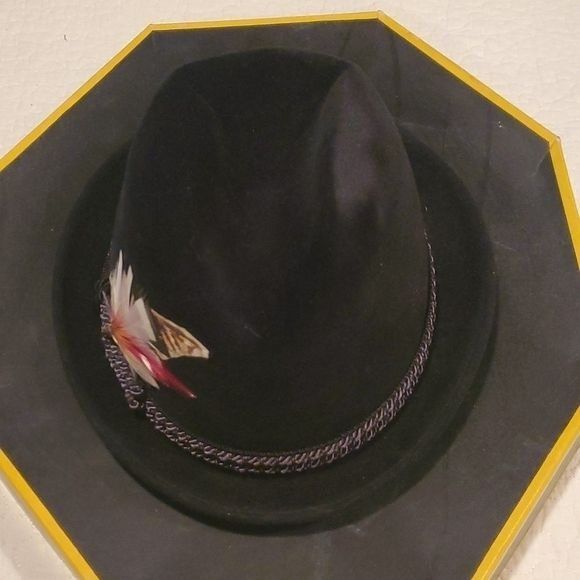 Other Dobbs Fedora Fur Felt Tupelo Black Fully Lined 2" Brim Sz. 7 Size ONE SIZE - 1 Thumbnail