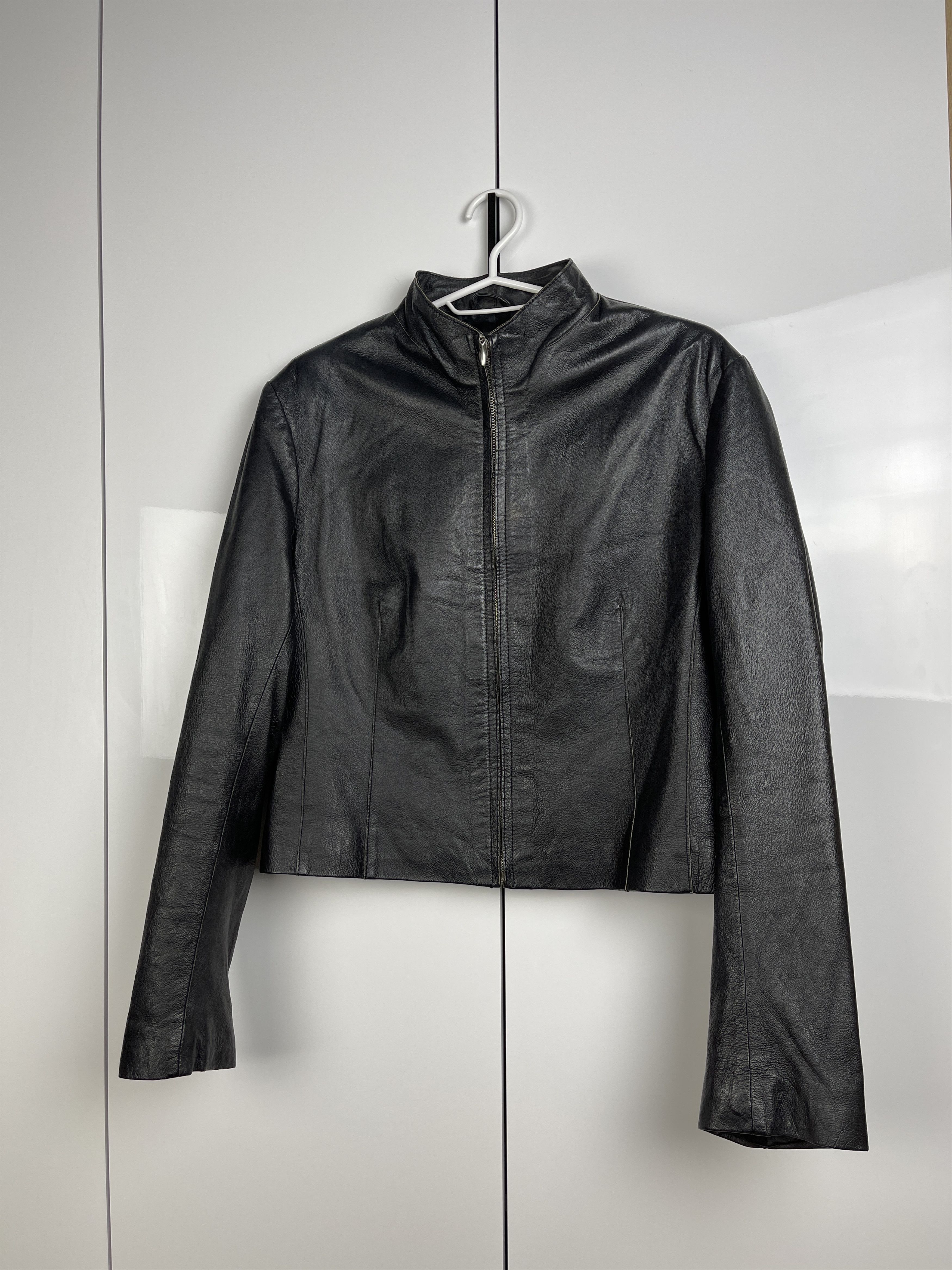 Giorgio Fiorelli Fiorelli Vintage Raw Edge Leather Jacket Size L / US 10 / IT 46 - 2 Thumbnail