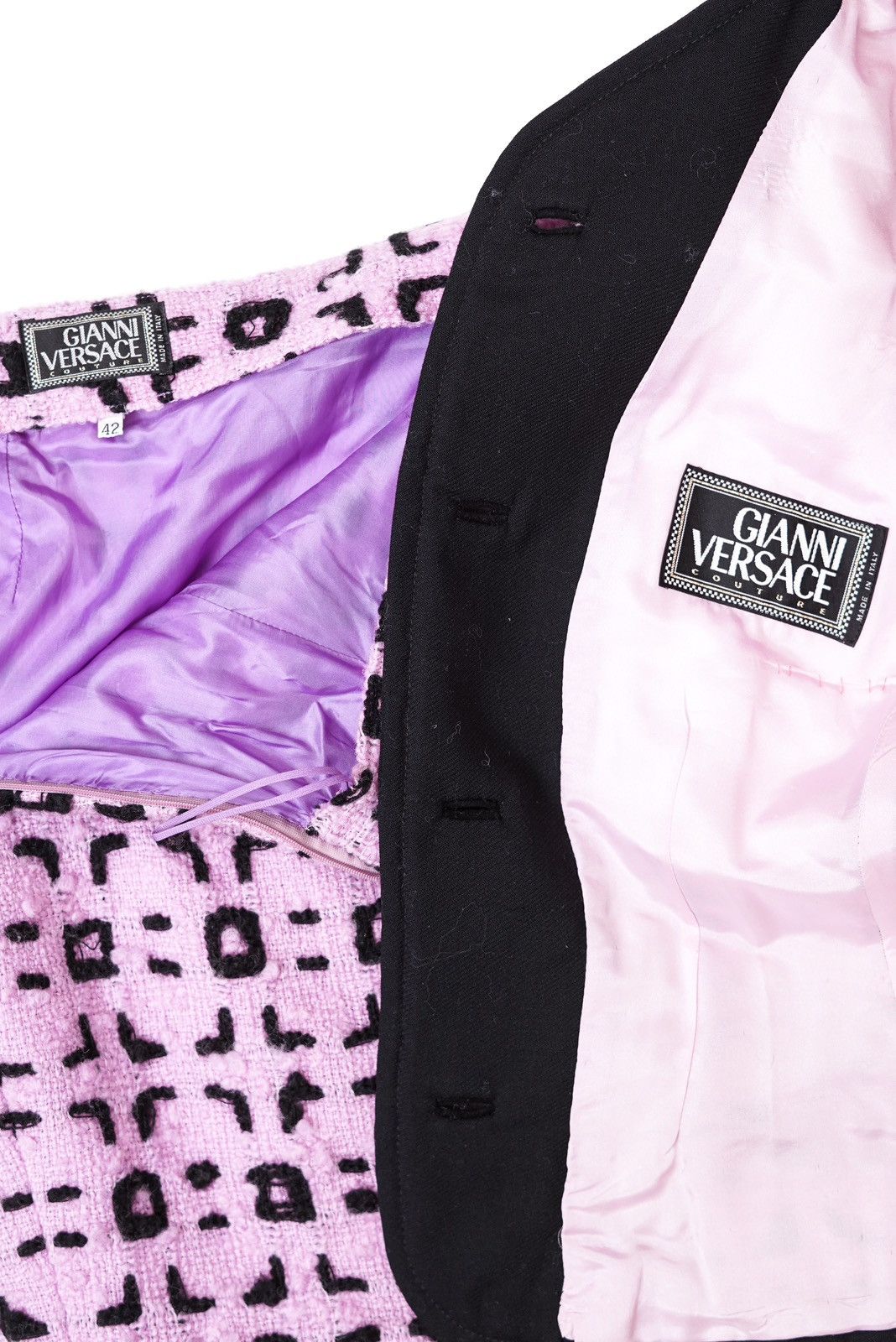 Versace Gianni Versace Atelier Purple Boucle Wool Two-Piece Suit Size M / US 6-8 / IT 42-44 - 7 Thumbnail