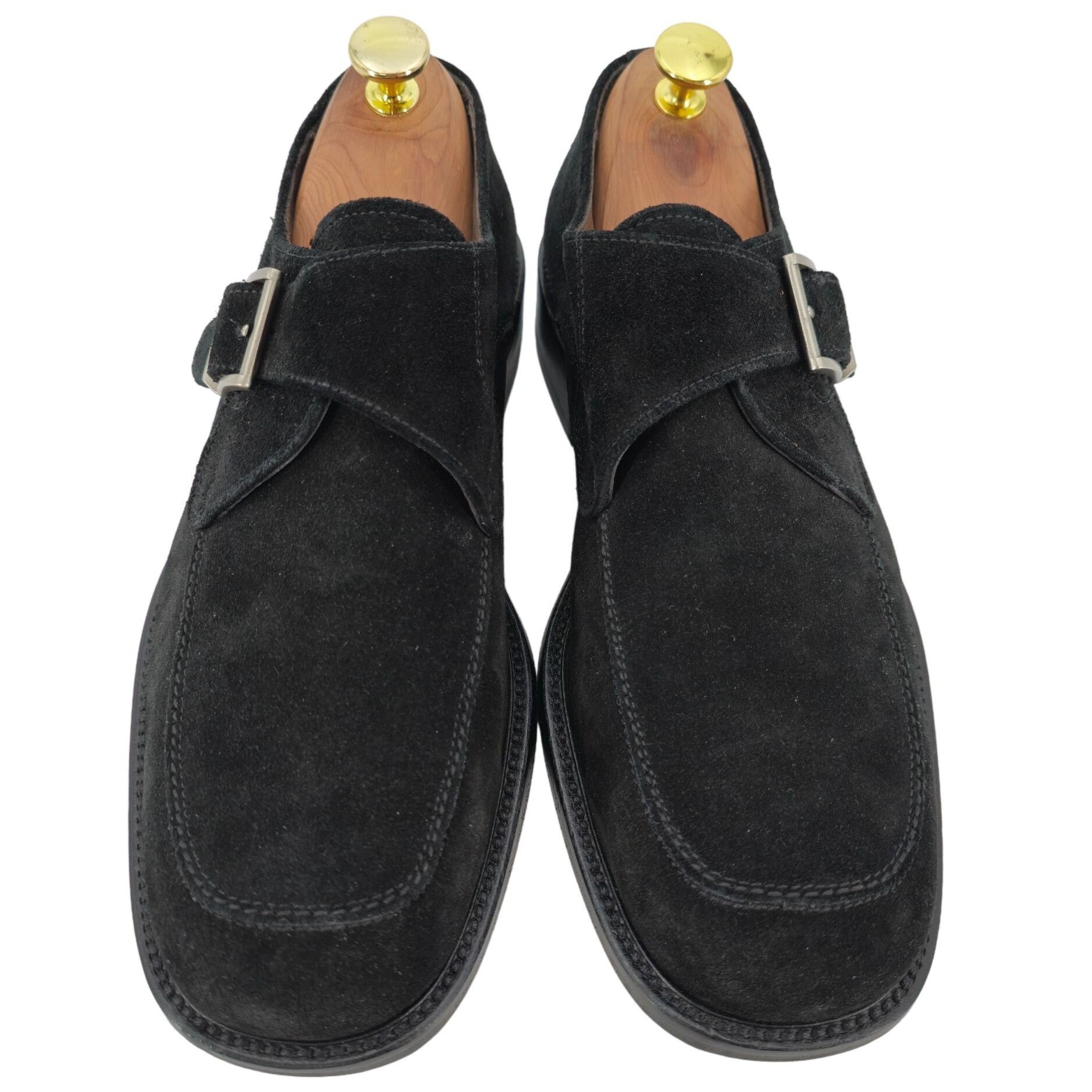 Bally Vintage Bally Italy Monk Strap Loafers Mens 8.5D Black Suede Size US 8.5 / EU 41-42 - 12 Thumbnail