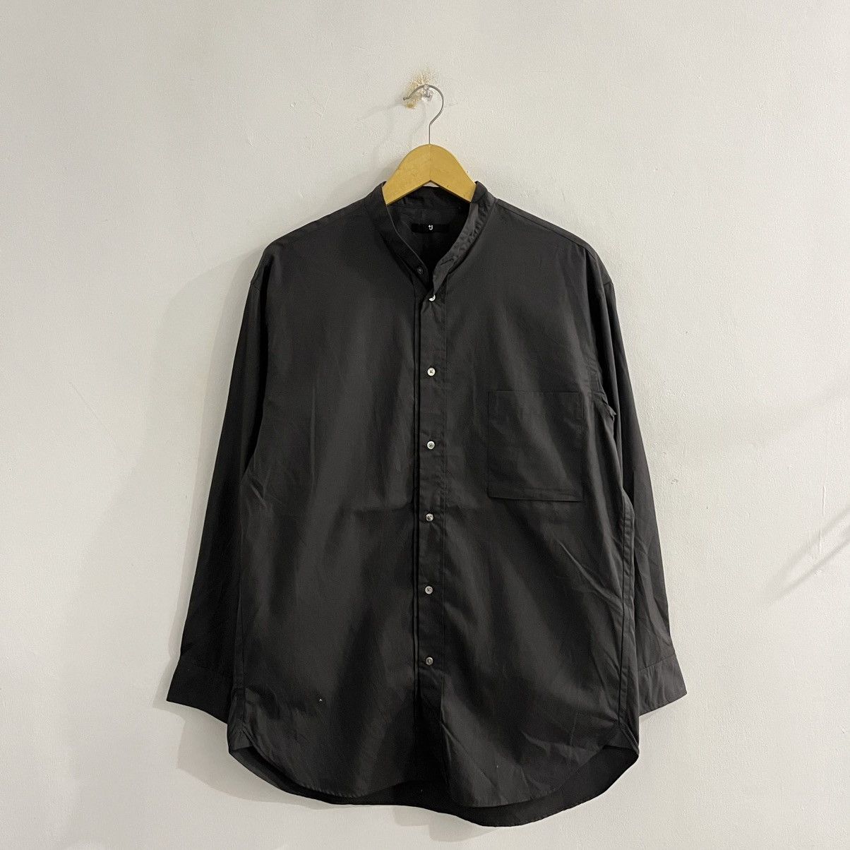 Jil Sander × Uniqlo Uniqlo X Jil Sander Dark Grey Stand Collar Button Up Size US M / EU 48-50 / 2 - 1 Thumbnail