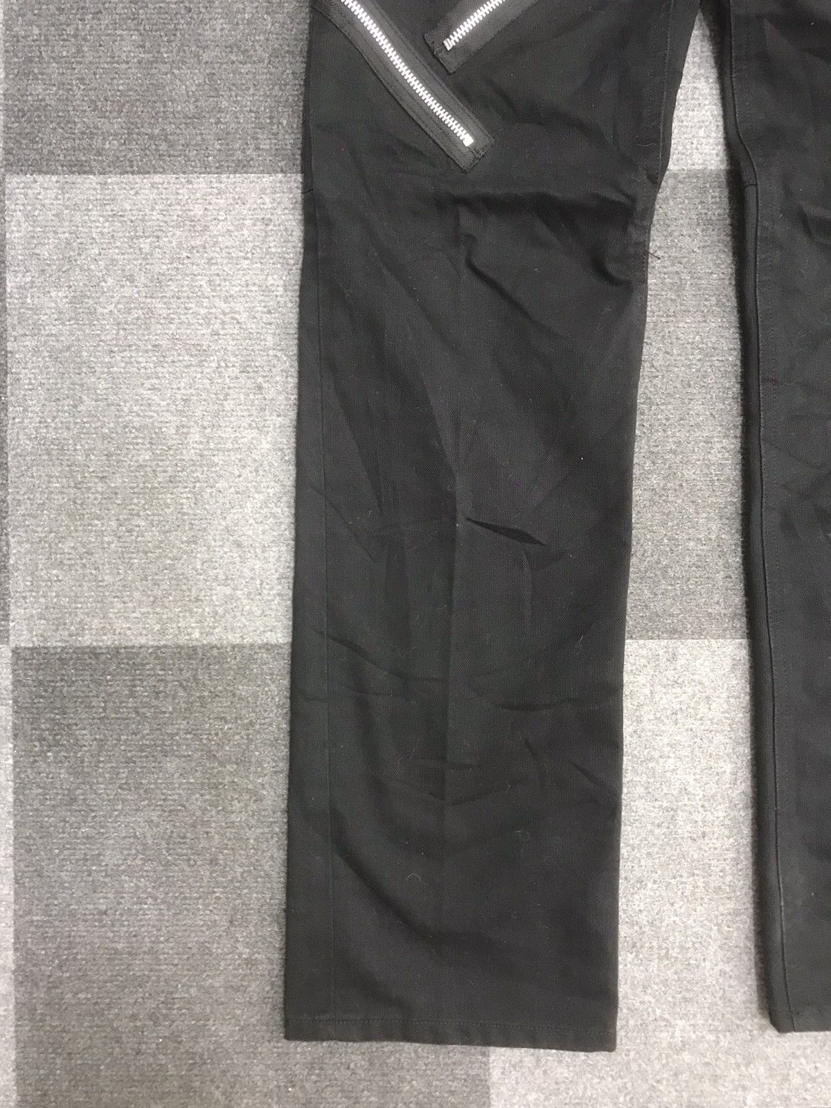 Japanese Brand BATSU Japanese Punk Studio Half Cargo Multizipper Denim Size US 32 / EU 48 - 5 Thumbnail
