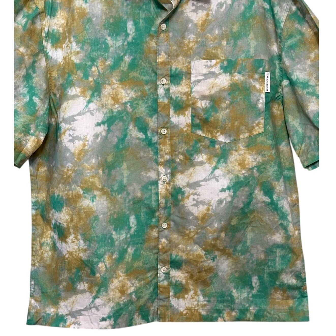 Topman Topman Button-Up Shirt Marble Print Short Sleeve Multi M Size US M / EU 48-50 / 2 - 4 Thumbnail