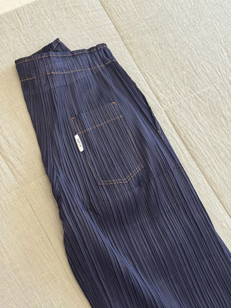 Issey Miyake issey miyake size:3 Denim blue pleated pants Size 42" / US 20 - 8 Thumbnail