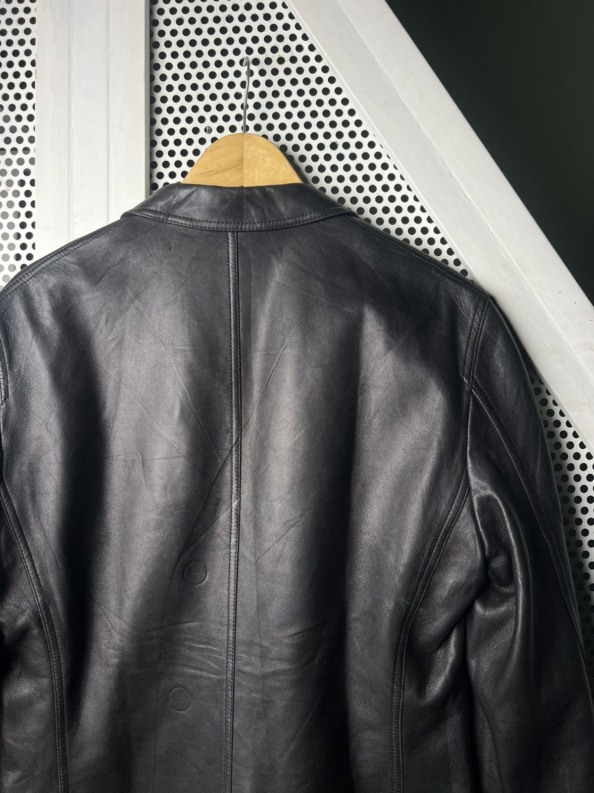 Saint Laurent Paris Fall 2002 Tom Ford For Yves Saint Laurent Leather Blazer Size US M / EU 48-50 / 2 - 4 Thumbnail