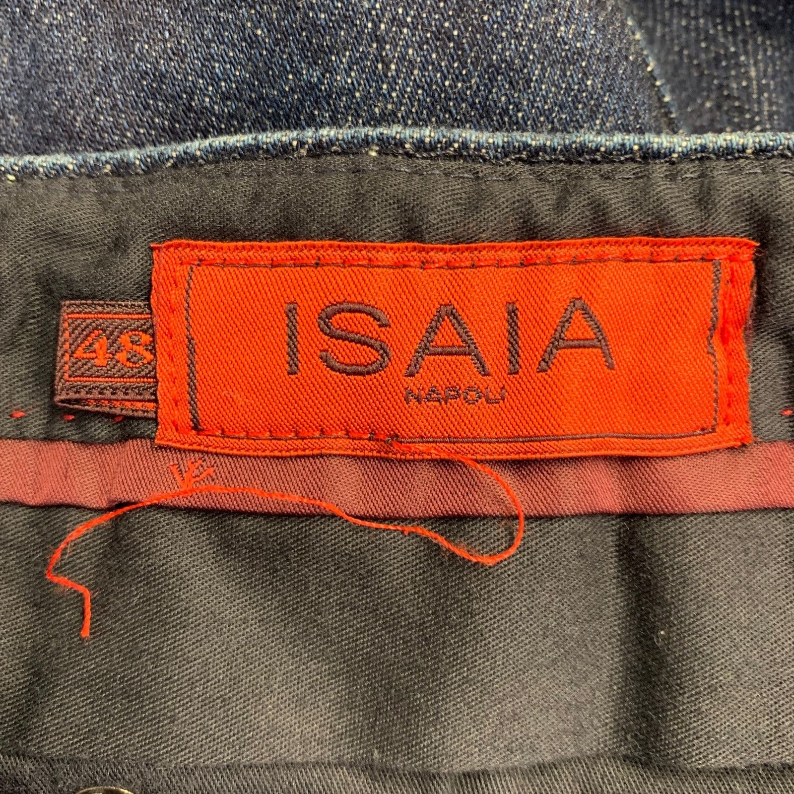 Isaia ISAIA Size 32 Blue Cotton Selvedge Twill Skinny Jeans Size US 32 / EU 48 - 6 Thumbnail