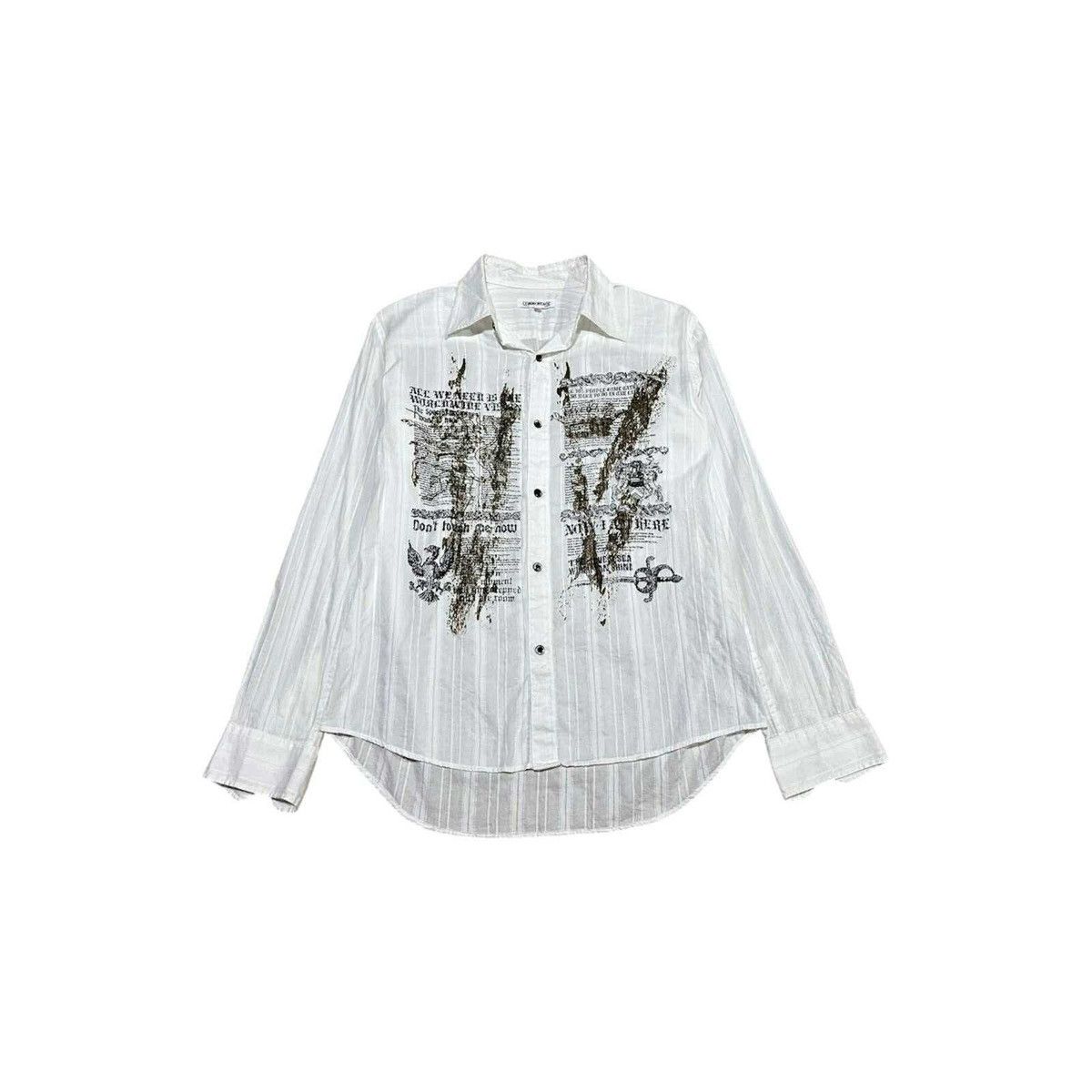 If Six Was Nine 🔥Sick Y2K Commontage Poem Shirt Long Sleeve Gothic Punk Size US M / EU 48-50 / 2 - 1 Thumbnail