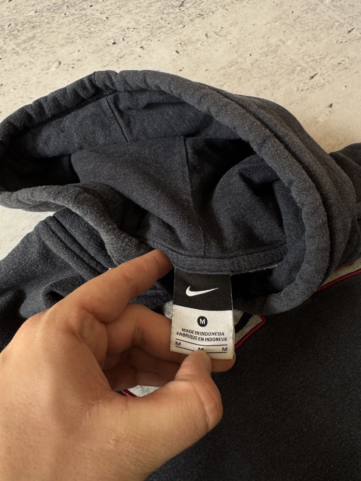 Nike × Vintage NIKE VINTAGE 00s y2k OVERSIZE BAGGY ZIP HOODIE CENTER LOGO Size US M / EU 48-50 / 2 - 6 Thumbnail