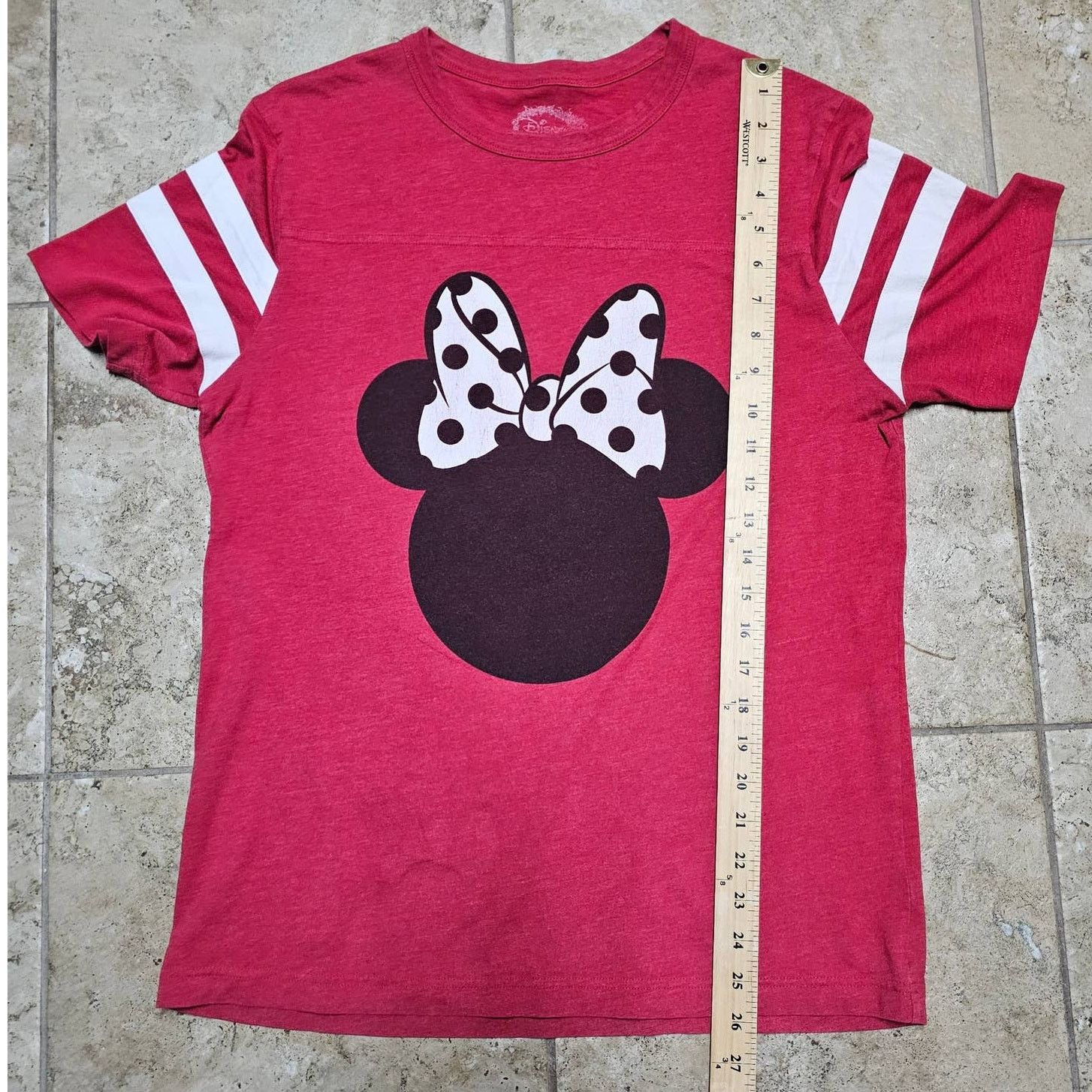 Disney Vintage Disney Mickey Mouse Big Bow Heather Red TShirt Small Size S / US 4 / IT 40 - 5 Thumbnail