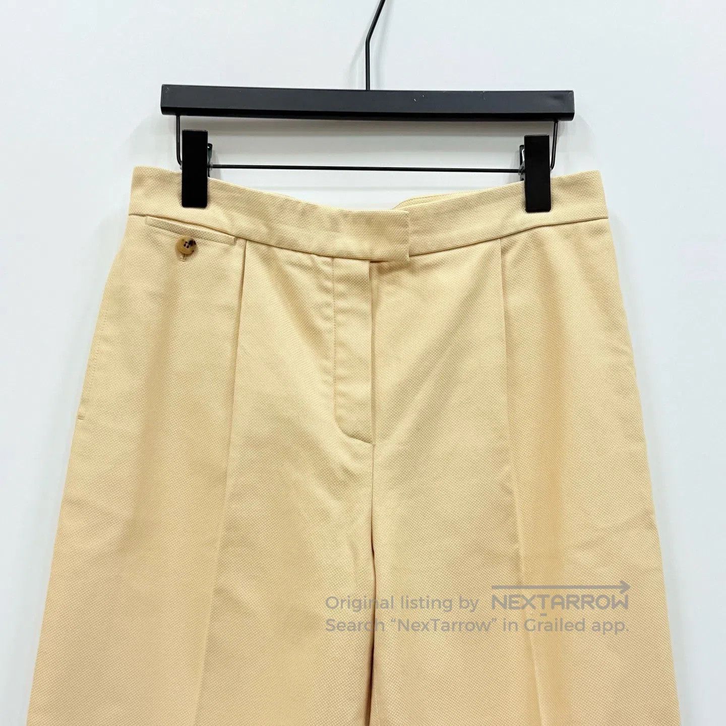 Hermes Hermes Beige Cropped Cuffed Jeans. Size 37" - 2 Thumbnail