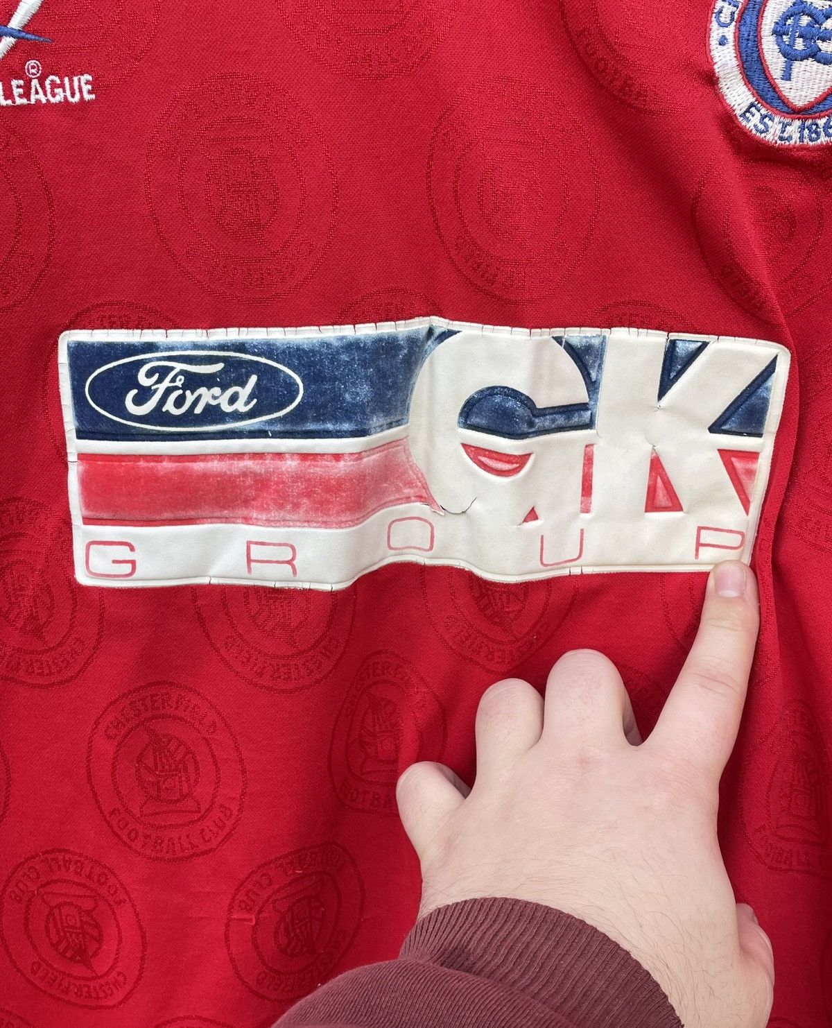 Vintage SUPER LEAGUE CHESTERFIELD FC SOCCER FOOTBALL JERSEY Size US XL / EU 56 / 4 - 4 Thumbnail